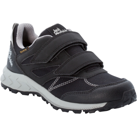 Picture of Jack Wolfskin Woodland Texapore Low VC Hiking Shoes Kids - phantom / grey