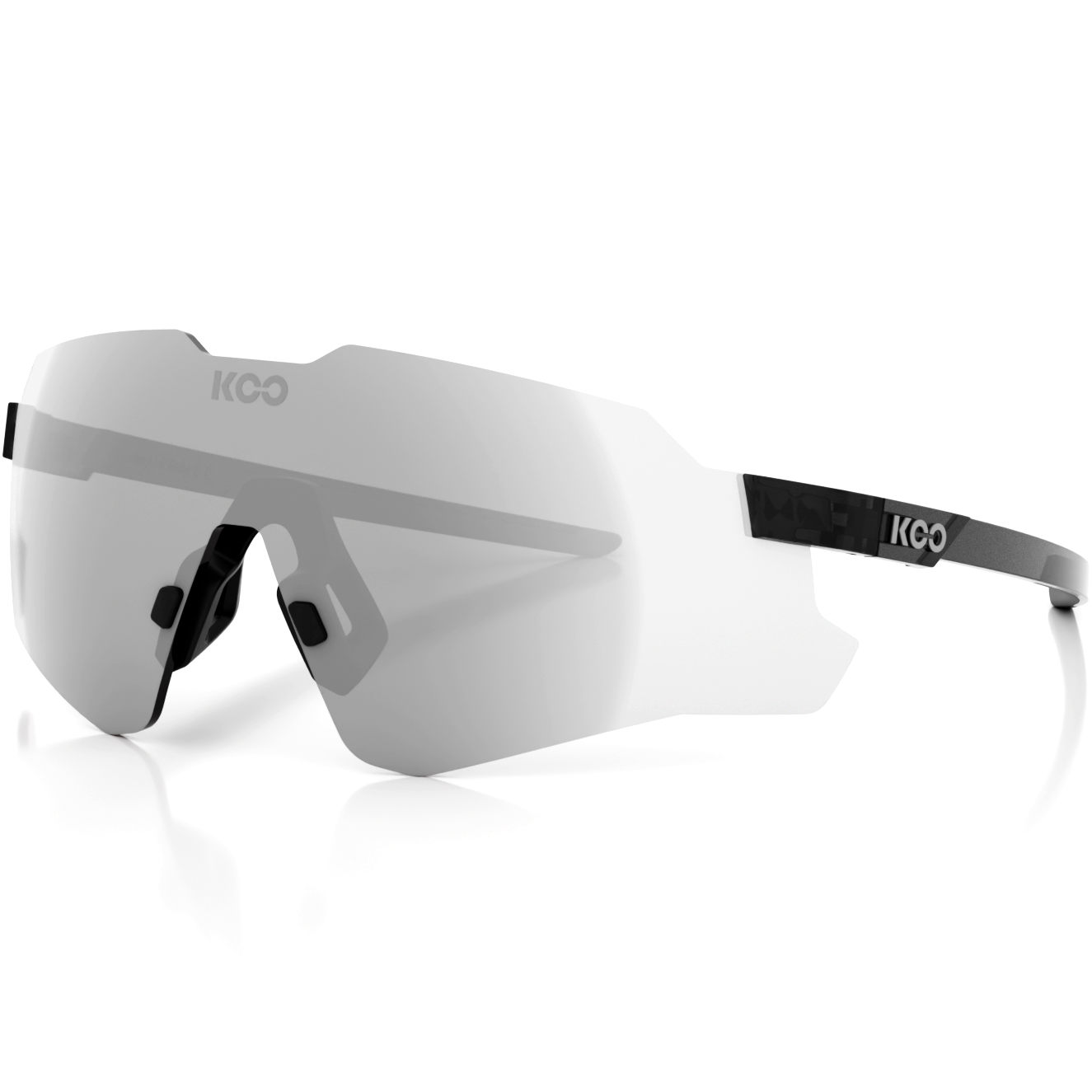 Produktbild von KOO Nebula Photochromic Sonnenbrille - Black Glass | Photochromic Graphite Mirror