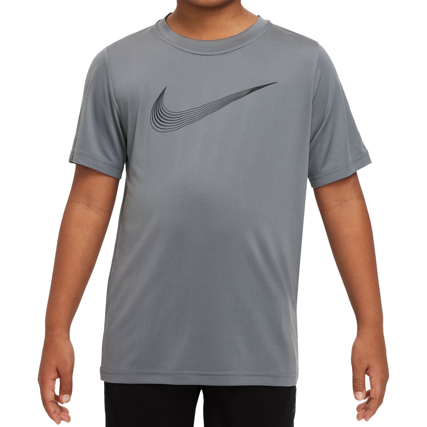 Picture of Nike Dri-FIT Short-Sleeve Training Top Kids - smoke grey/black DM8535-084
