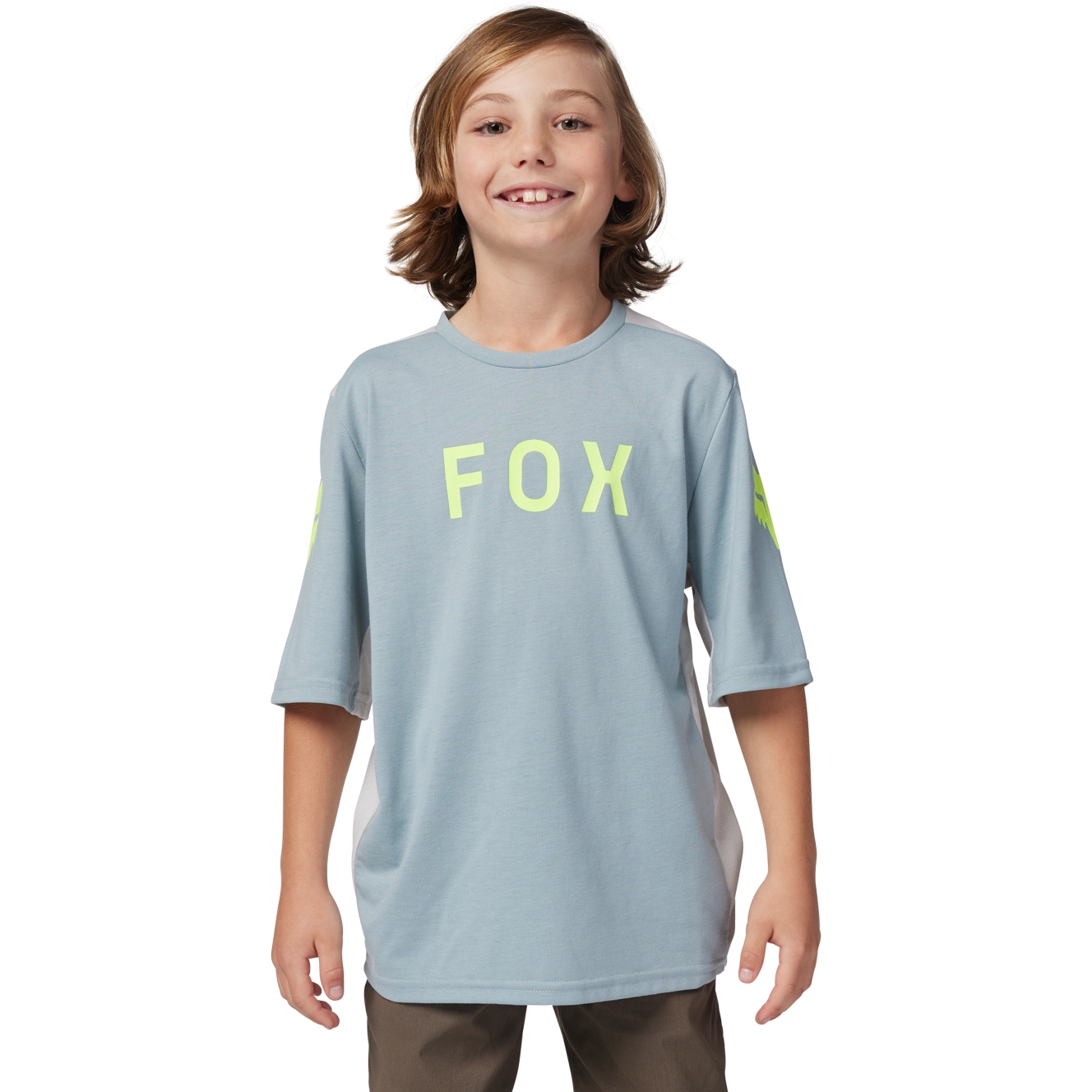 Picture of FOX Ranger MTB Short Sleeve Jersey Youth - Aviation - gunmetal