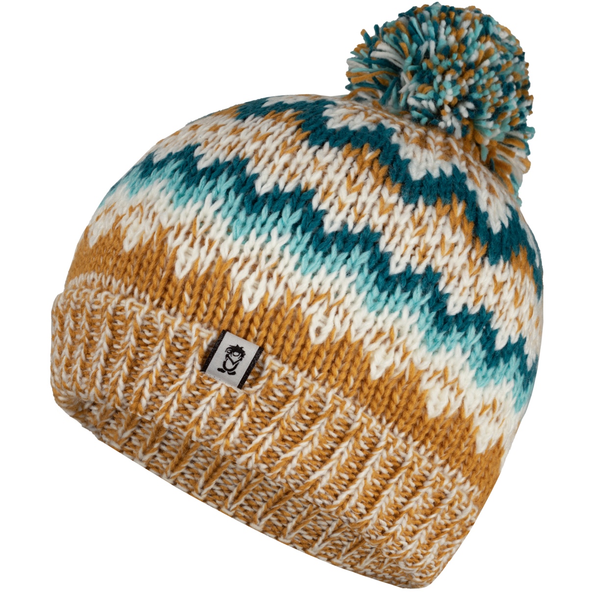 Immagine prodotto da Trollkids Kristiansand Berretto con Pompon Ragazza - Honey/Aqua/Teal