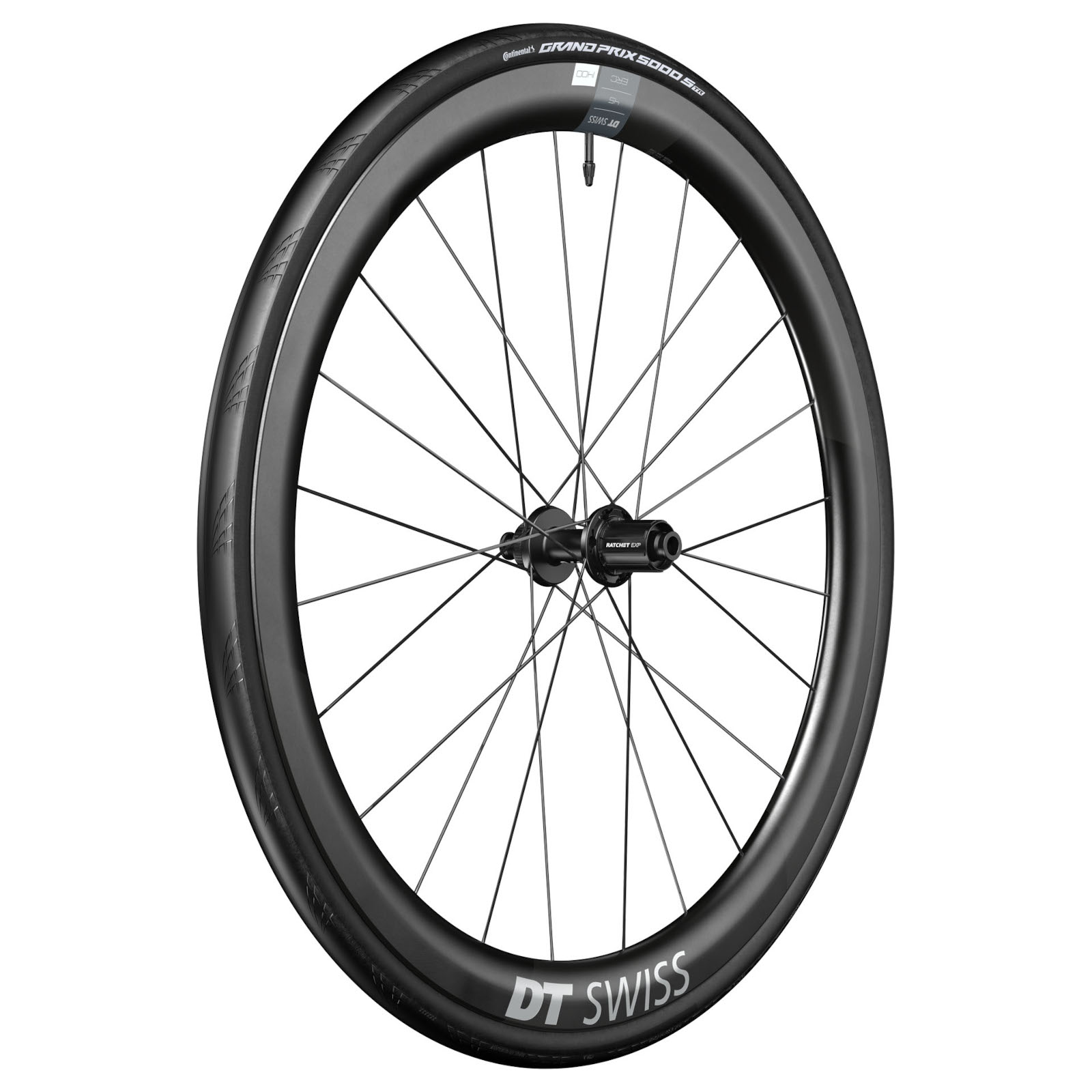 Колесная система DT Swiss | Continental WTS - Заднее колесо ERC 1400 DICUT 45 + складная шина GP 5000 S - 28