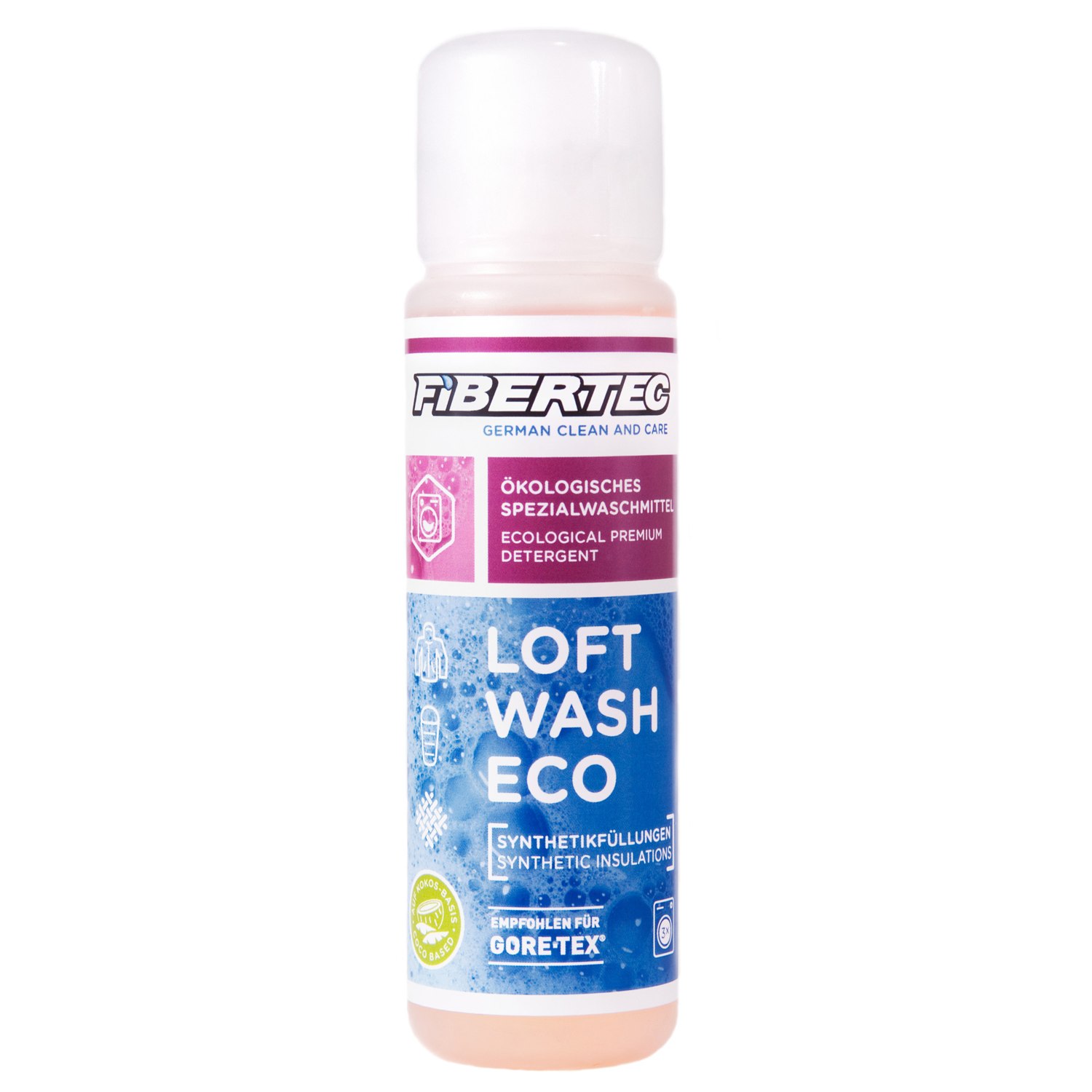Productfoto van Fibertec Loft Wash Eco Detergent for synthetic fillings 100 ml