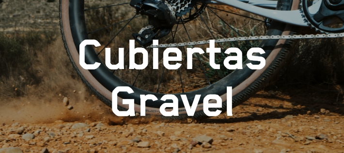 Bicicleta gravel con cubiertas gravel