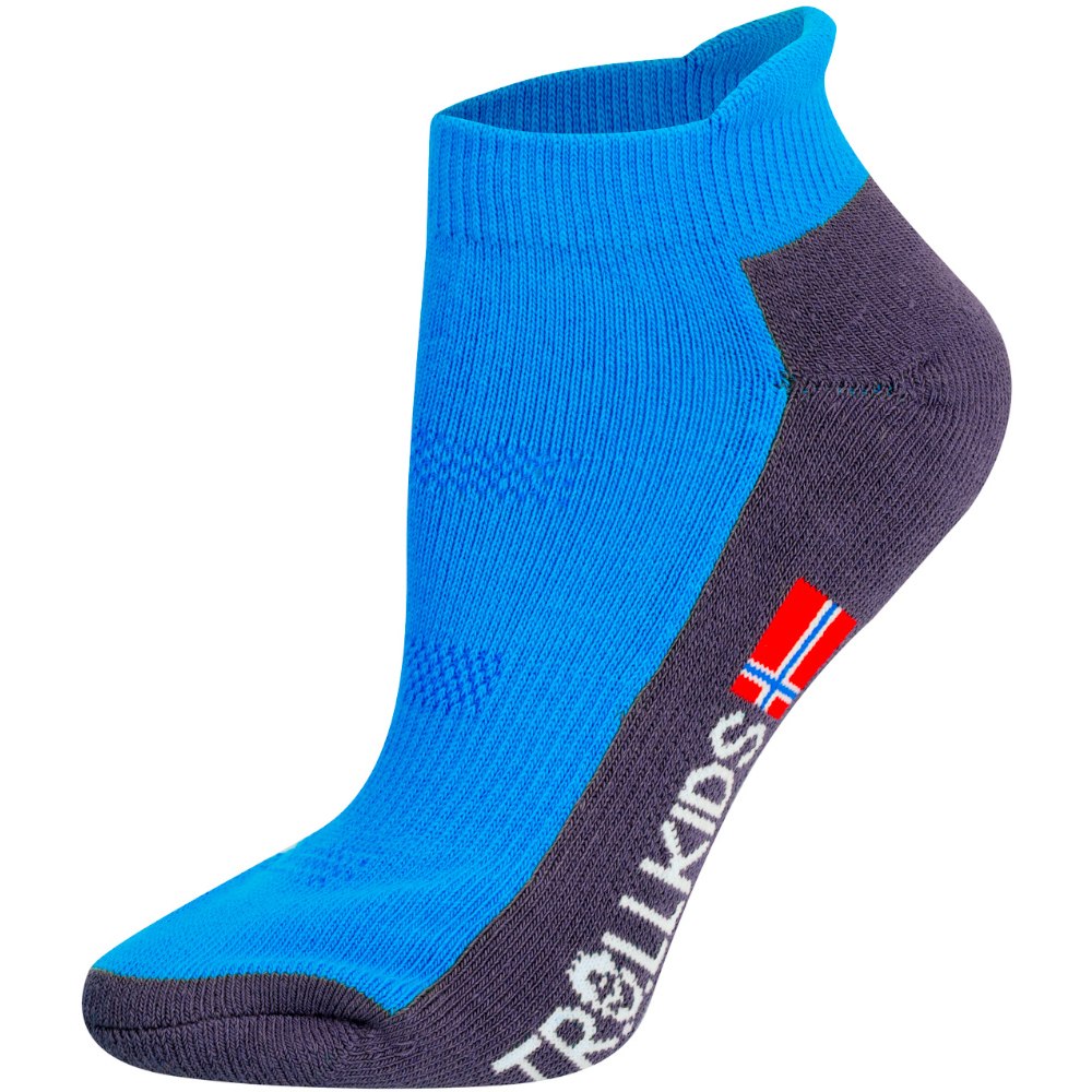 Picture of Trollkids Hiking Low Cut II Socks Kids - 2 Pair - Medium Blue
