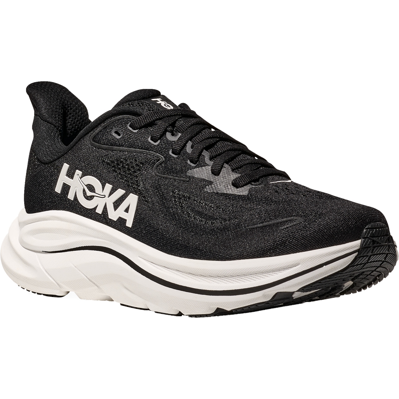 Hoka Clifton 10 Running Shoes Women Black White BIKE24