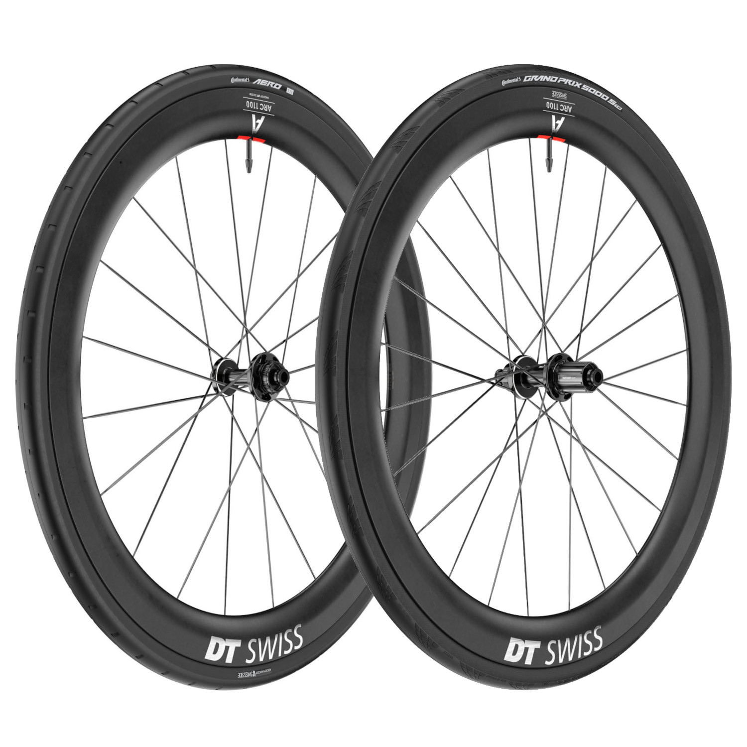 Picture of DT Swiss | Continental WTS Wheel System - ARC 1100 DICUT 55 Set + Aero 111 / GP 5000 S Folding Tire - 28&quot; | 12x100/12x142mm