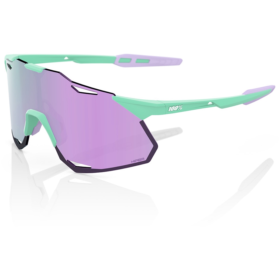Picture of 100% Hypercraft XS Glasses - HiPER Lens - Soft Tact Mint / Lavender Mirror + Clear