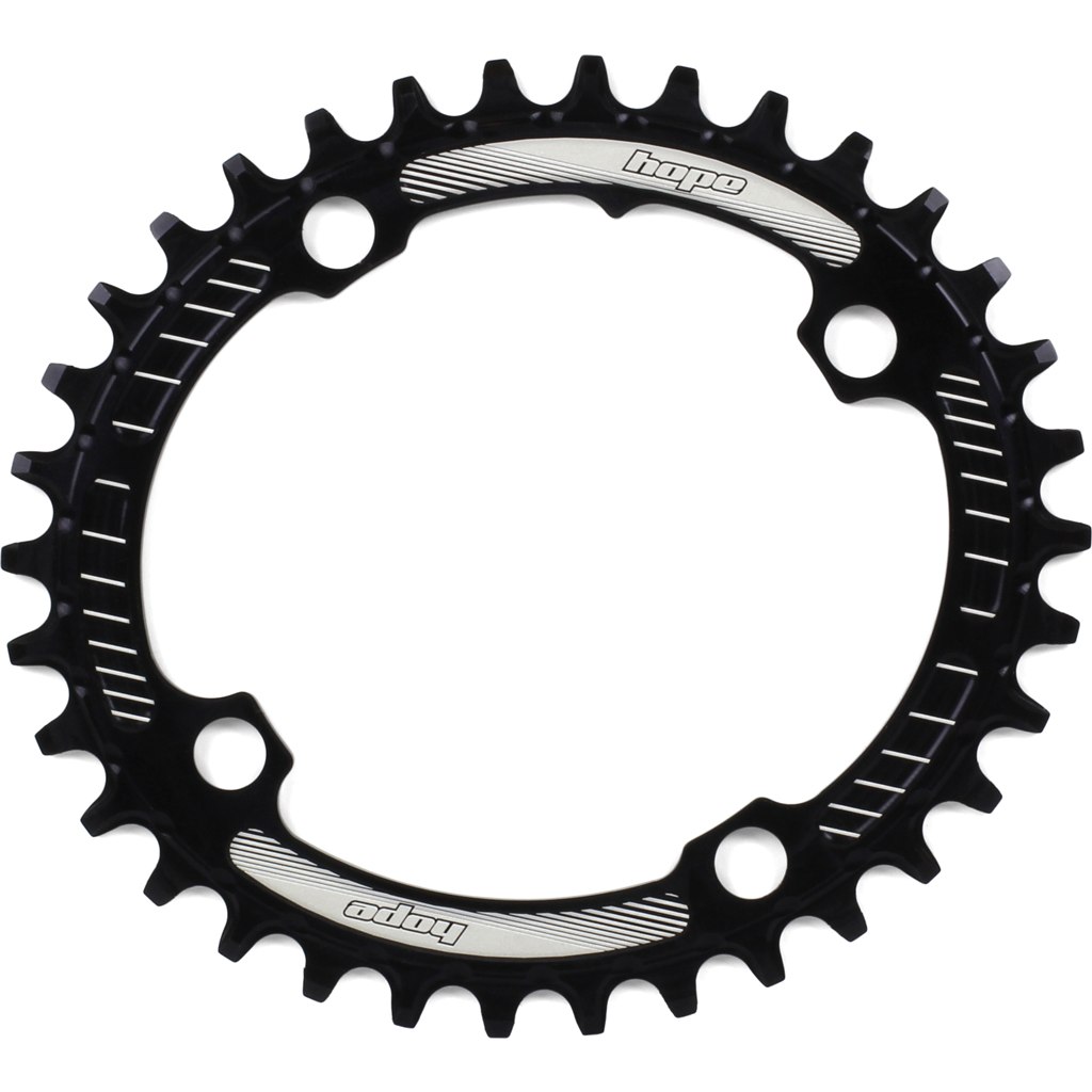 Productfoto van Hope Oval Retainer Ring 4-Arm 104mm Chainring Narrow-Wide - black