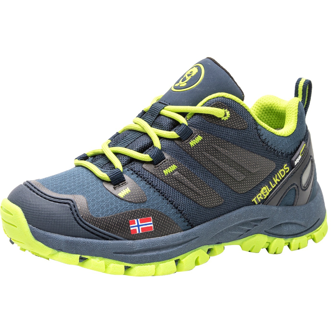 Picture of Trollkids Rondane Low Kids Hiker Shoes - Navy/Lime