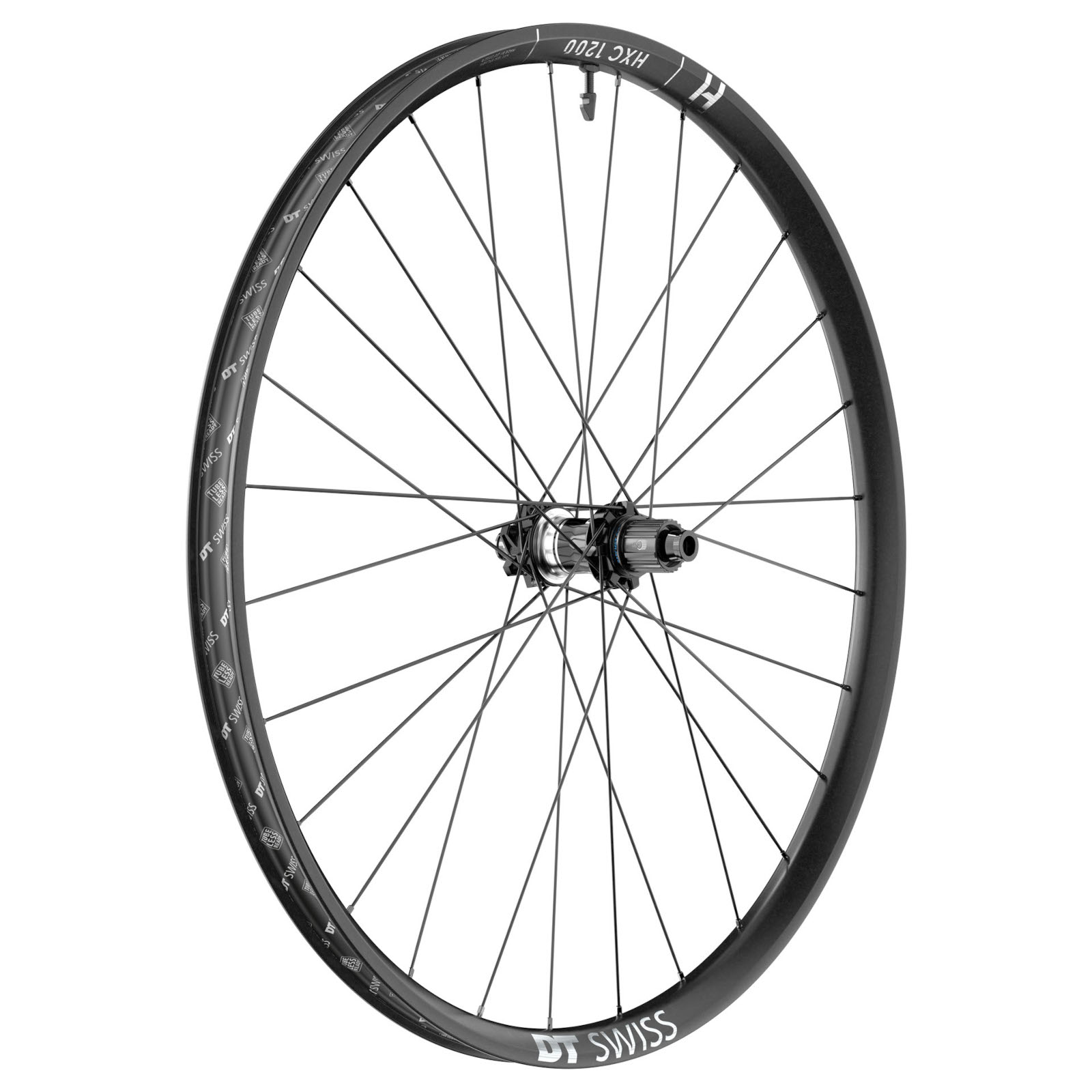 Kuva tuotteesta DT Swiss HXC 1200 SPLINE Rear Wheel - 27.5&quot; | Carbon | Hookless | 6-Bolt - 12x148mm Boost - Micro Spline / XD