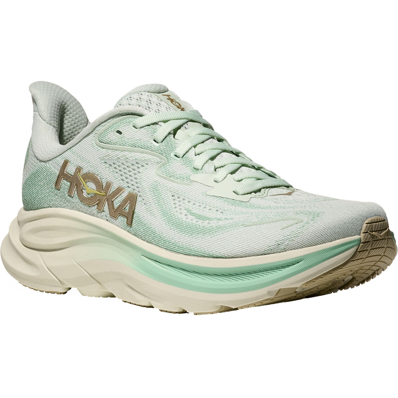 Produktbild von Hoka Clifton 10 Laufschuhe Damen - sea glass / jadeite
