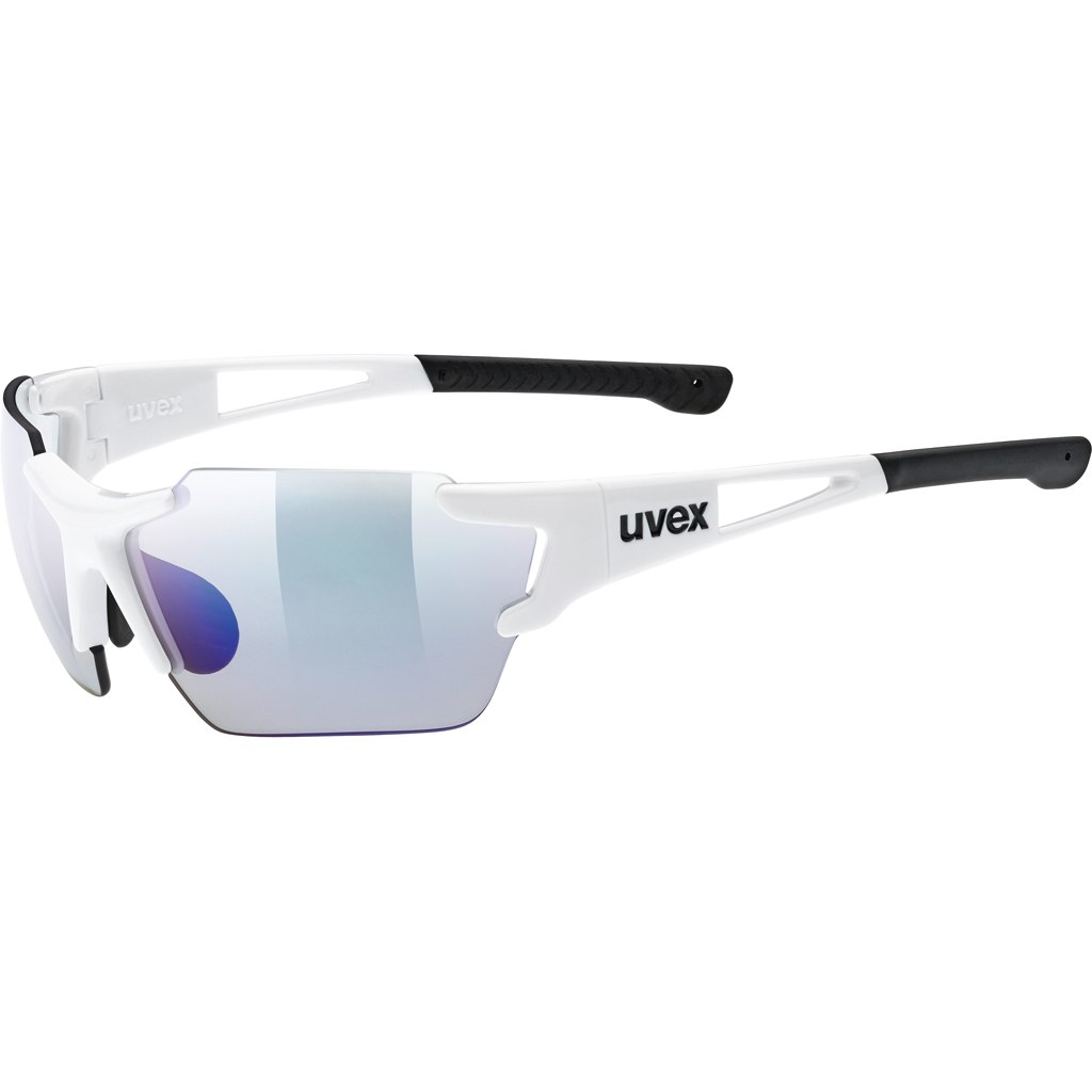 Image of Uvex sportstyle 803 small Race Glasses - white/variomatic litemirror blue