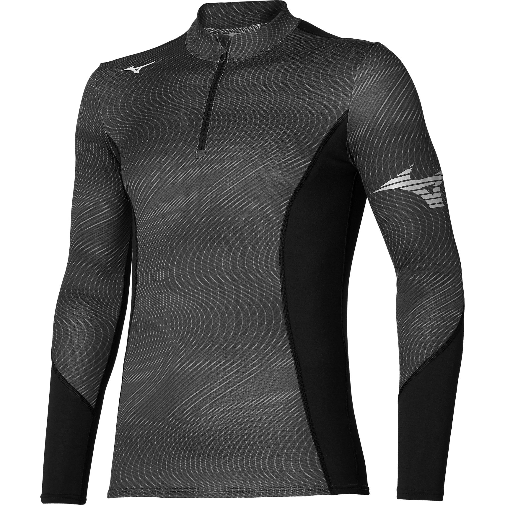 Picture of Mizuno Virtual Body G3 Half Zip Long Sleeve Shirt - Black