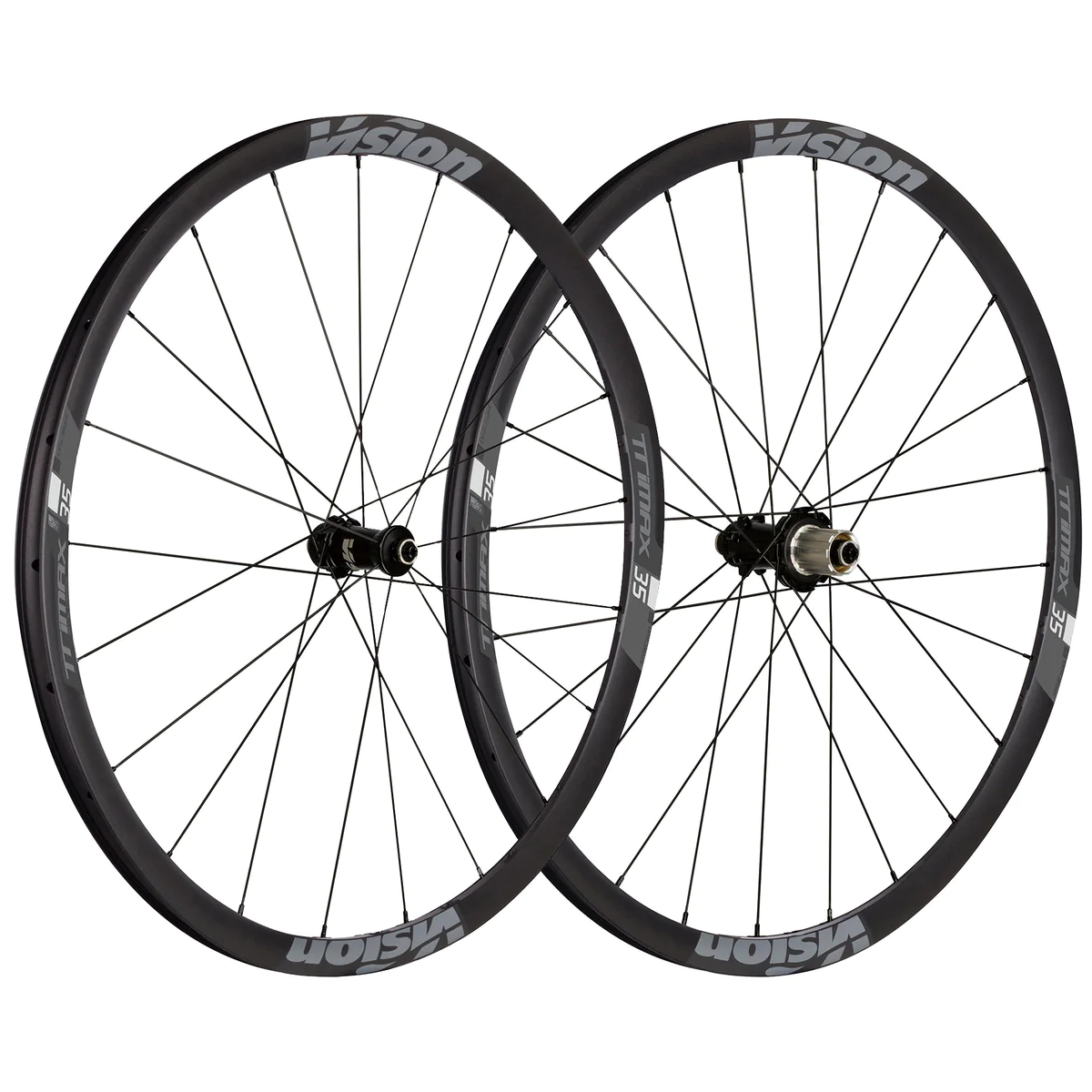 Picture of Vision Trimax 35 SC Disc Wheelset - 28&quot; | Clincher | Centerlock - 12x100mm | 12x142mm - Shimano HG