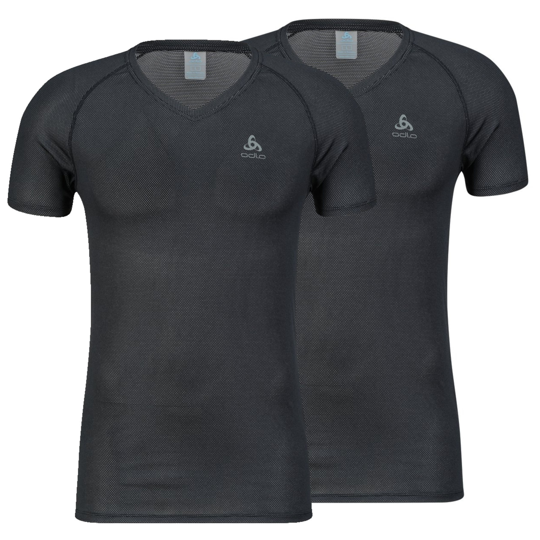Picture of Odlo Active Everyday V-Neck Base Layer T-Shirt Men - 2-Pack - black