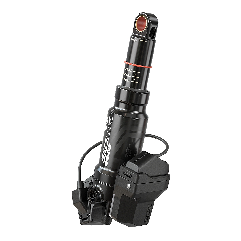Productfoto van RockShox SIDLuxe Ultimate Demper - 165x45mm | Flight Attendant | SoloAir | Trunnion | voor Scott Spark ST 2022+/RC 2024+ - zwart