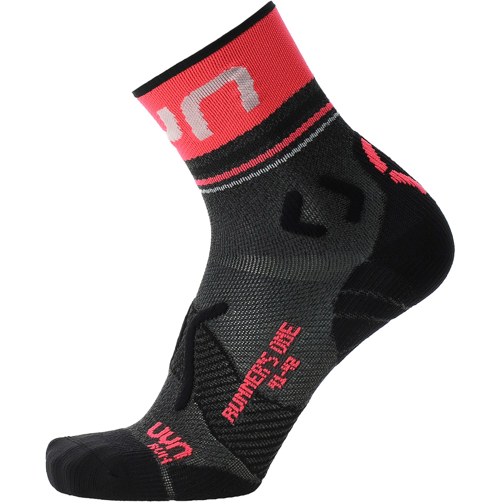 Picture of UYN Runner&#039;s One Short Cut Socks Women - Grey Melange/Pink