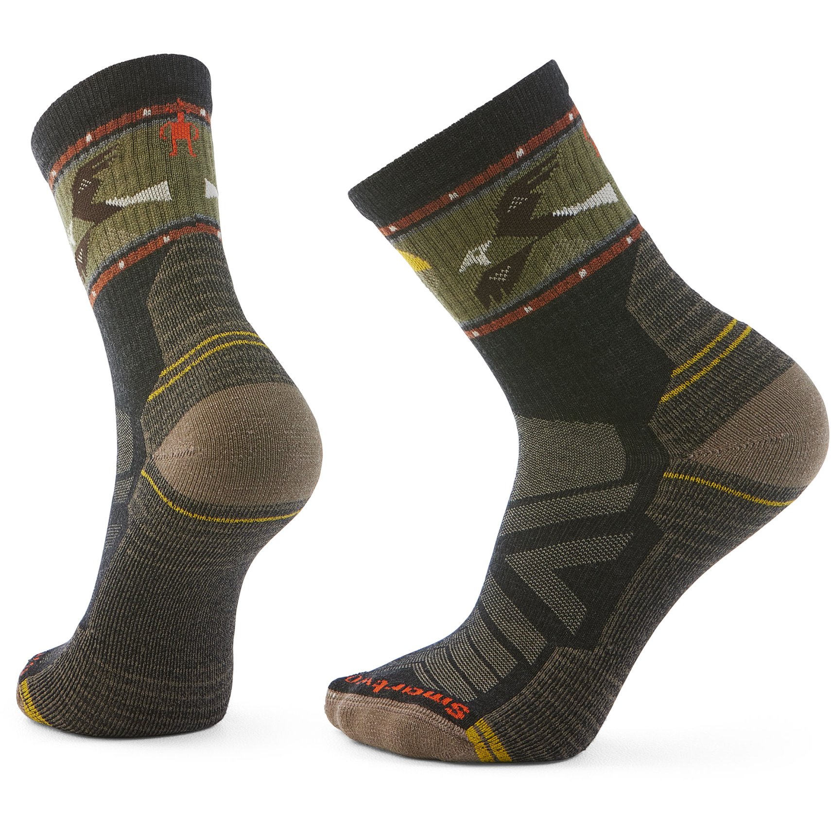 Picture of SmartWool Light Cushion Soaring Mid Crew Hiking Socks - 003 charcoal