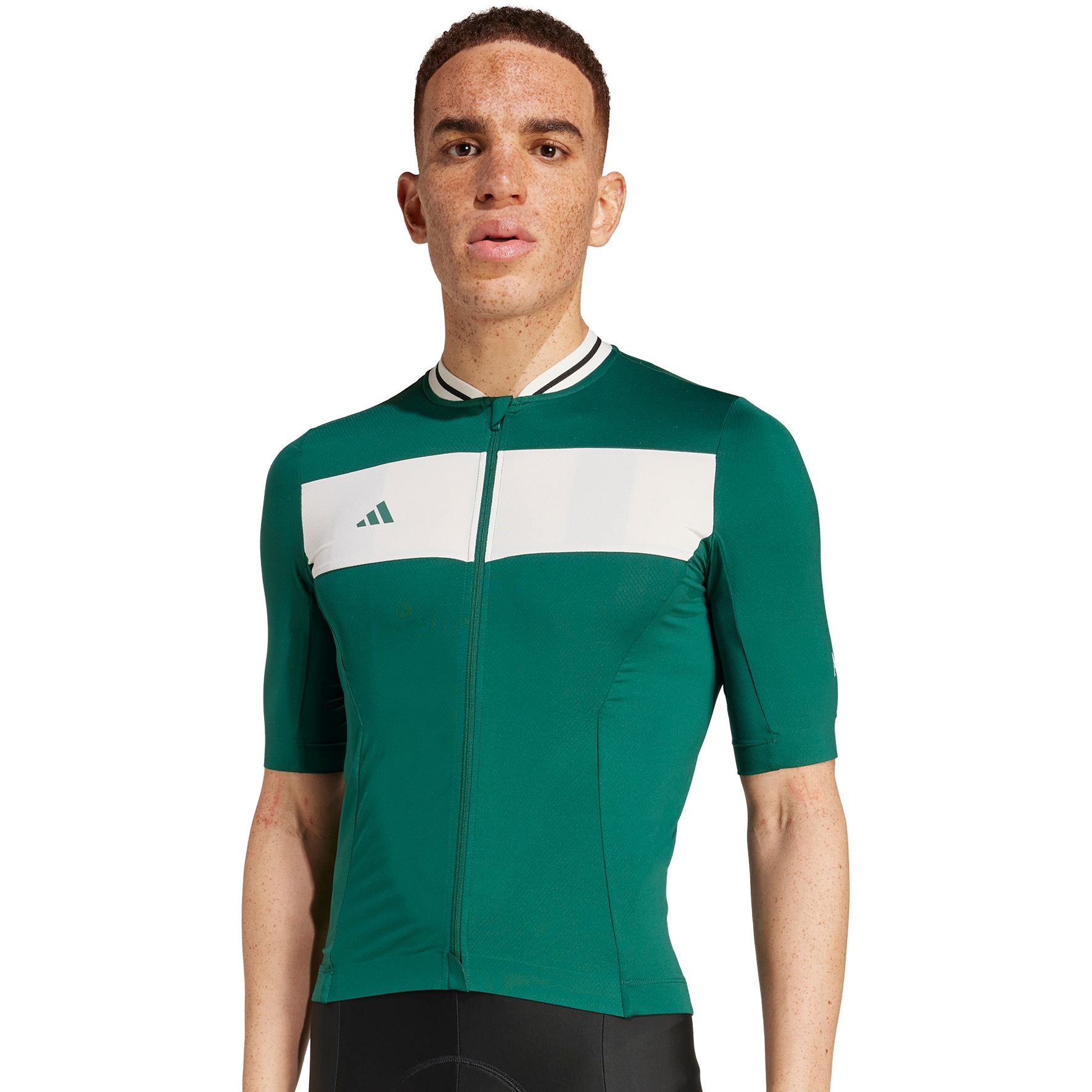 Produktbild von adidas Heritage Tempo 3-Stripes Radtrikot Herren - collegiate green/chalk white JH1486