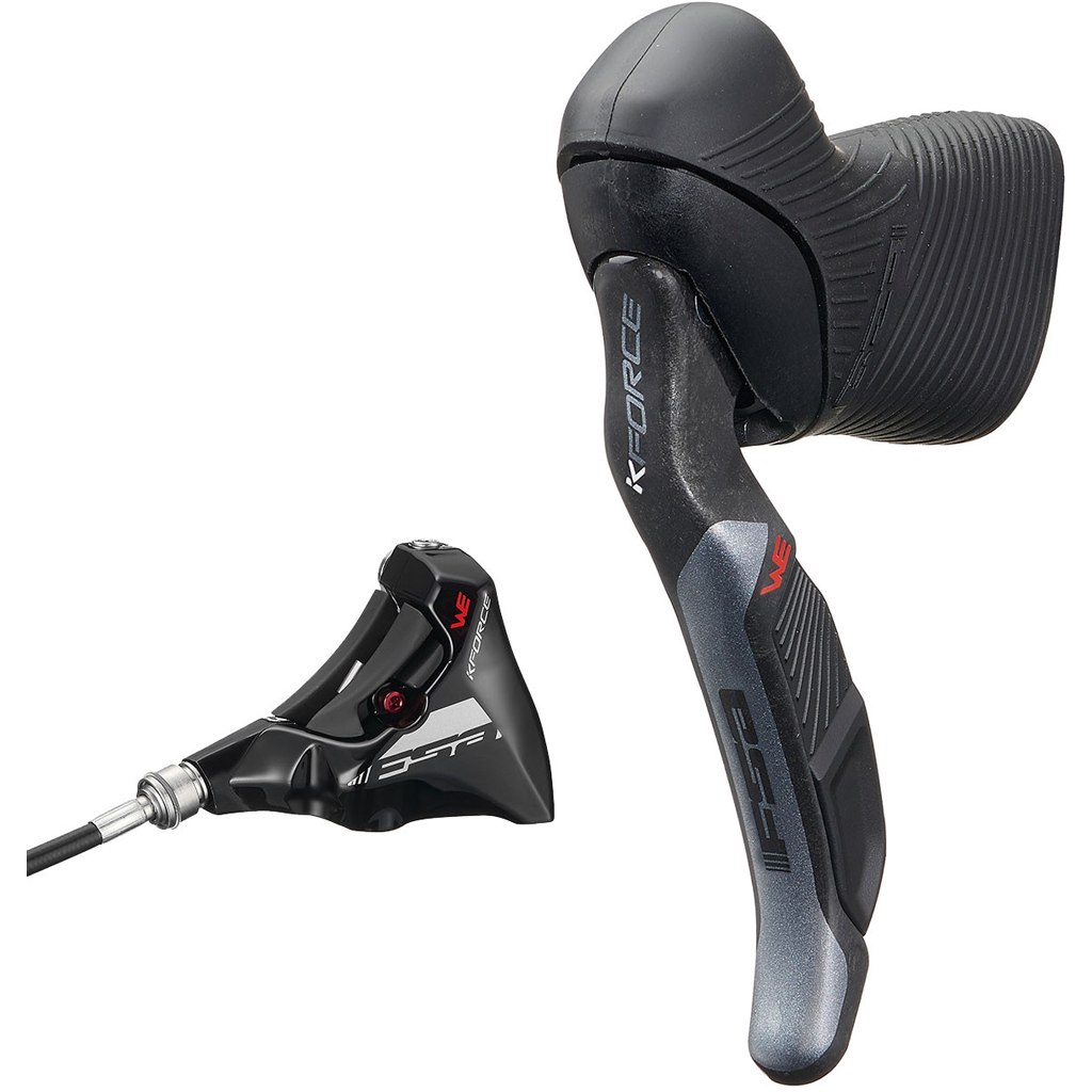 Image of FSA K-Force WE Disc Shifter + Hydraulic Disc Brake - Flat Mount - left | front | 2x11-speed
