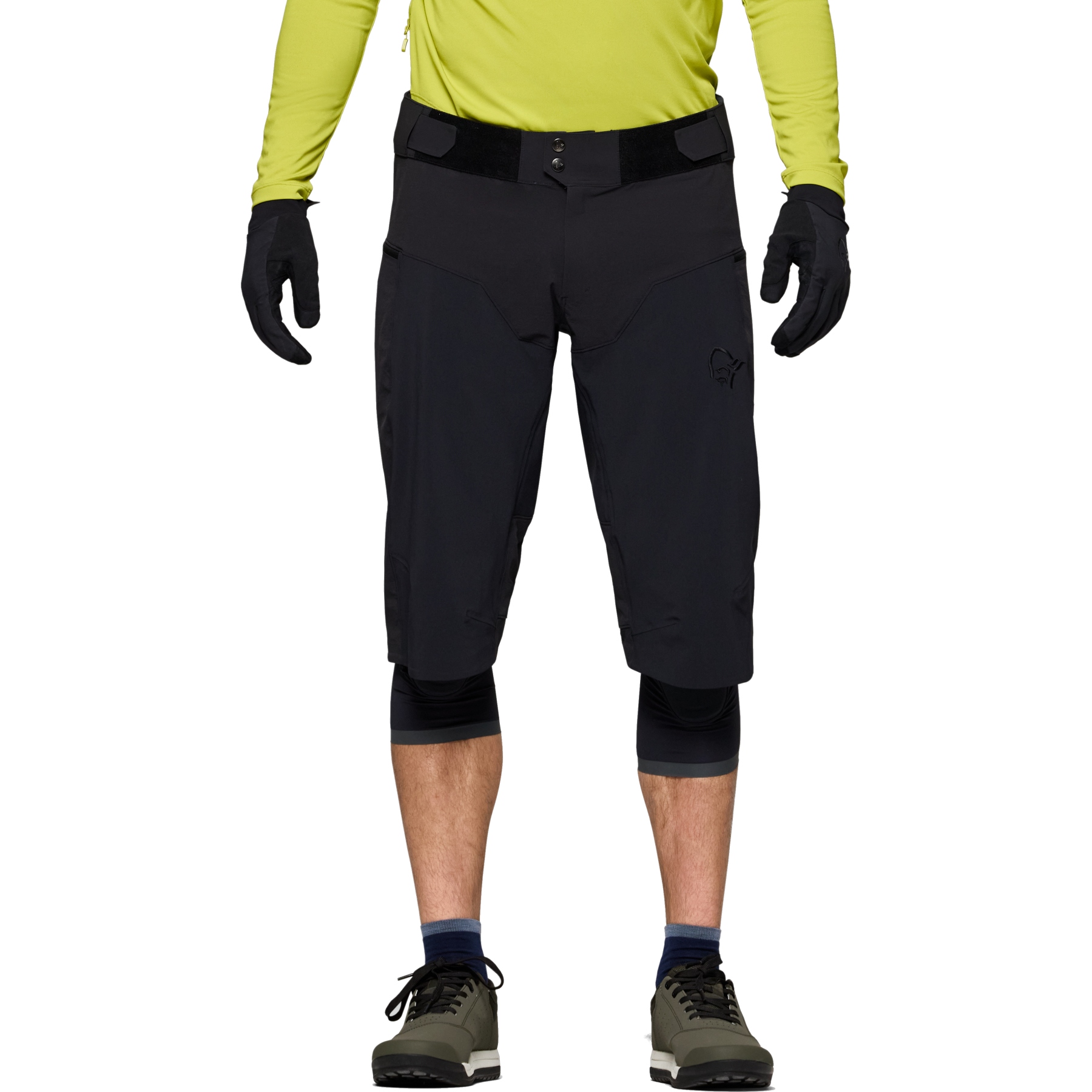 Norrona fjørå flex1 hybrid Shorts Men - Caviar Black | BIKE24