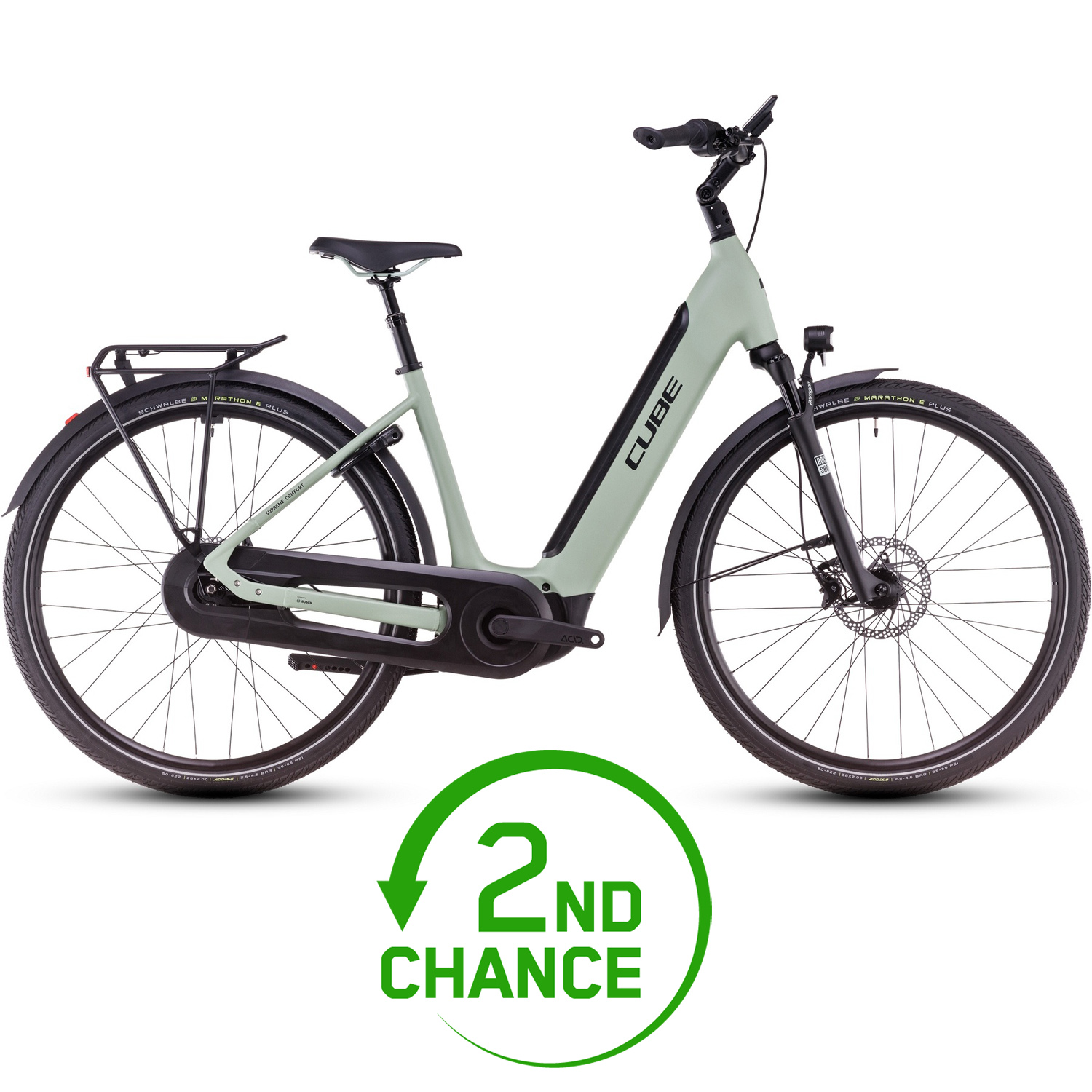 Produktbild von CUBE SUPREME HYBRID Comfort SLX 625 - Tiefeinstieg E-Bike - 2025 - aloegreen / black - B-Ware