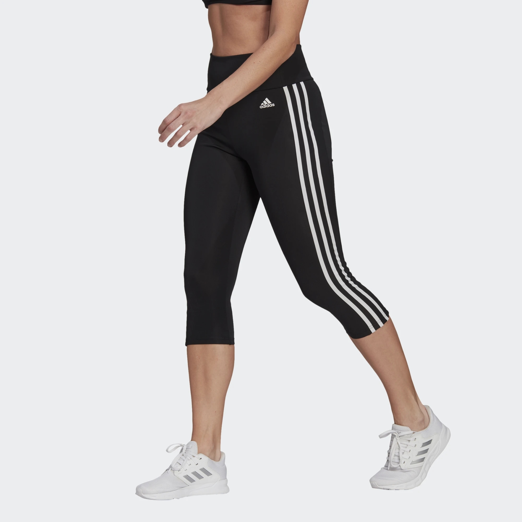 adidas Designed To Move High-Rise 3/4 Sport Tights Women - black