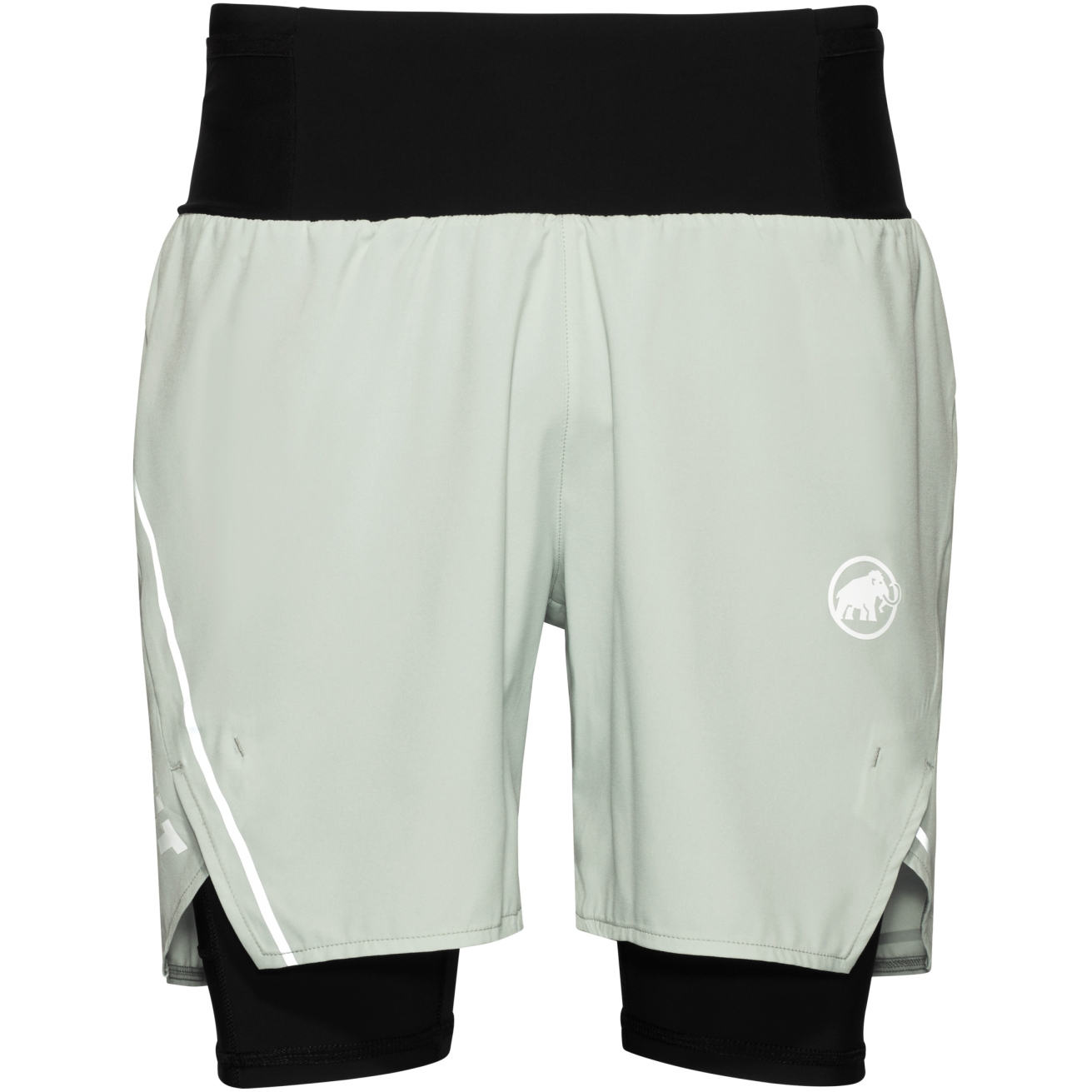 Bild von Mammut Aenergy Trail Running 2 in 1 Shorts Herren - silver sage-schwarz
