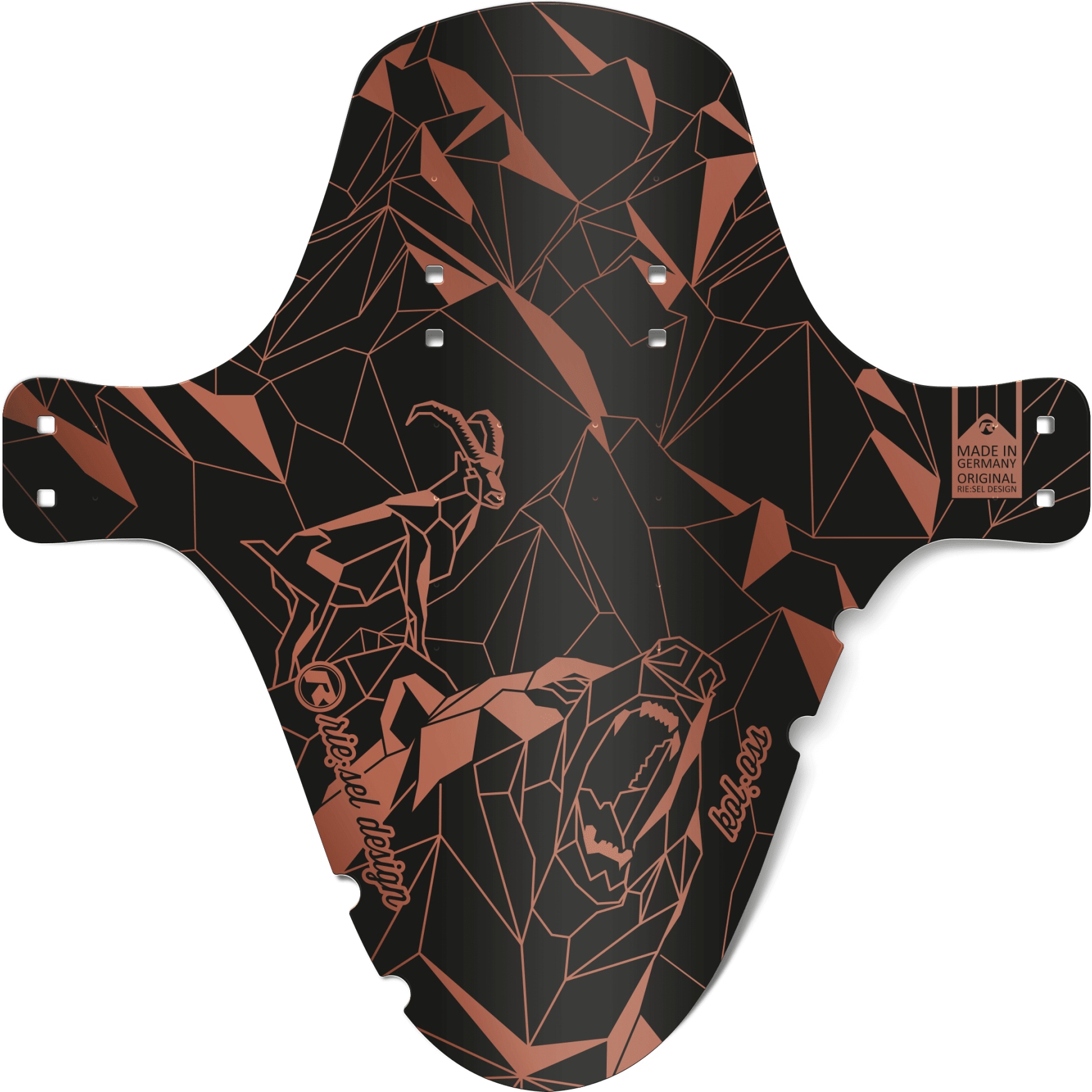 Riesel Design Parafango Anteriore Kol:oss Multicolore - Protezione MTB Ed E-MTB, Made In Germany