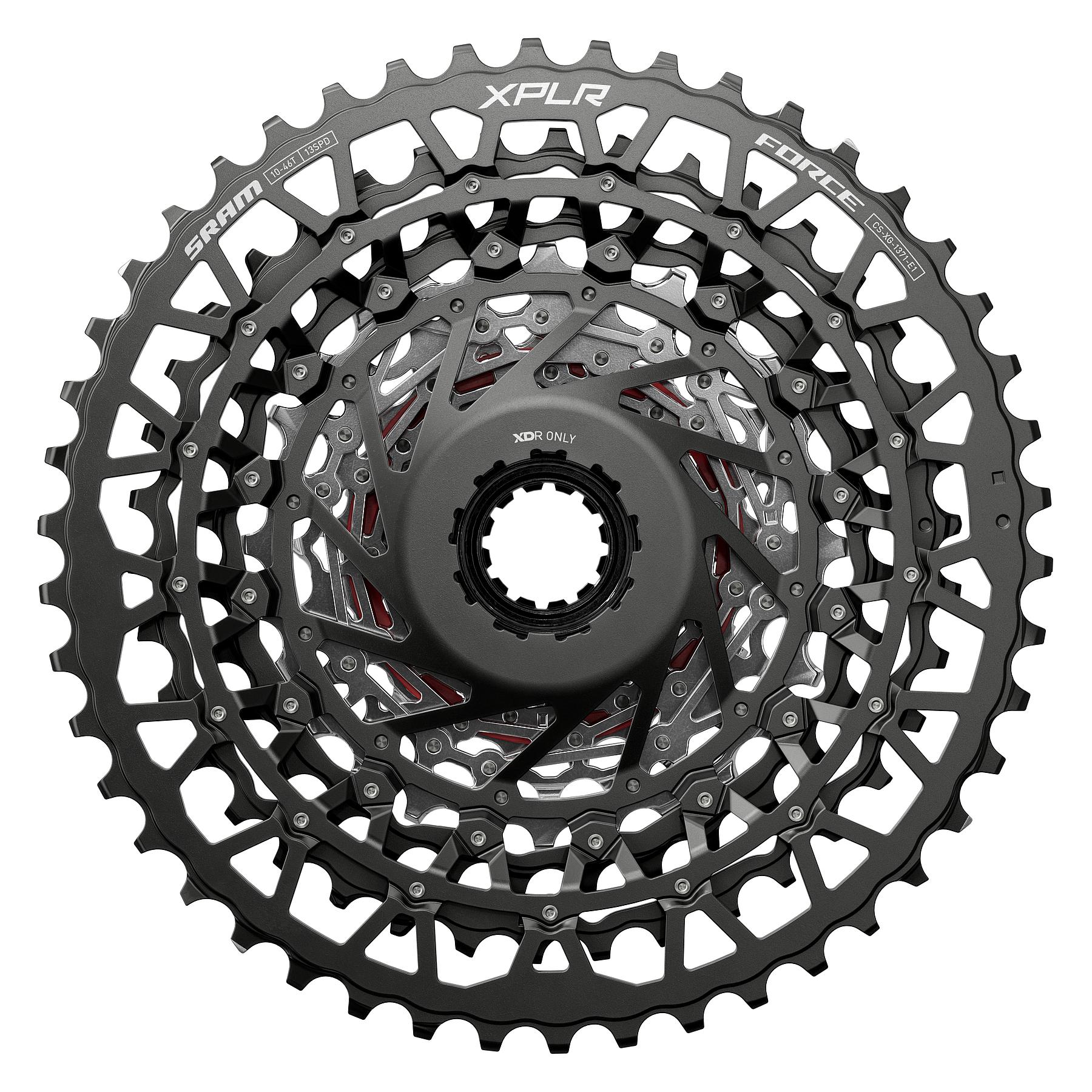 SRAM XG-1271 D1 XPLR FORCEグレード SRAM FORCE XPLR XG-1371 Cassette | XDR | 13-speed | E1 - silver