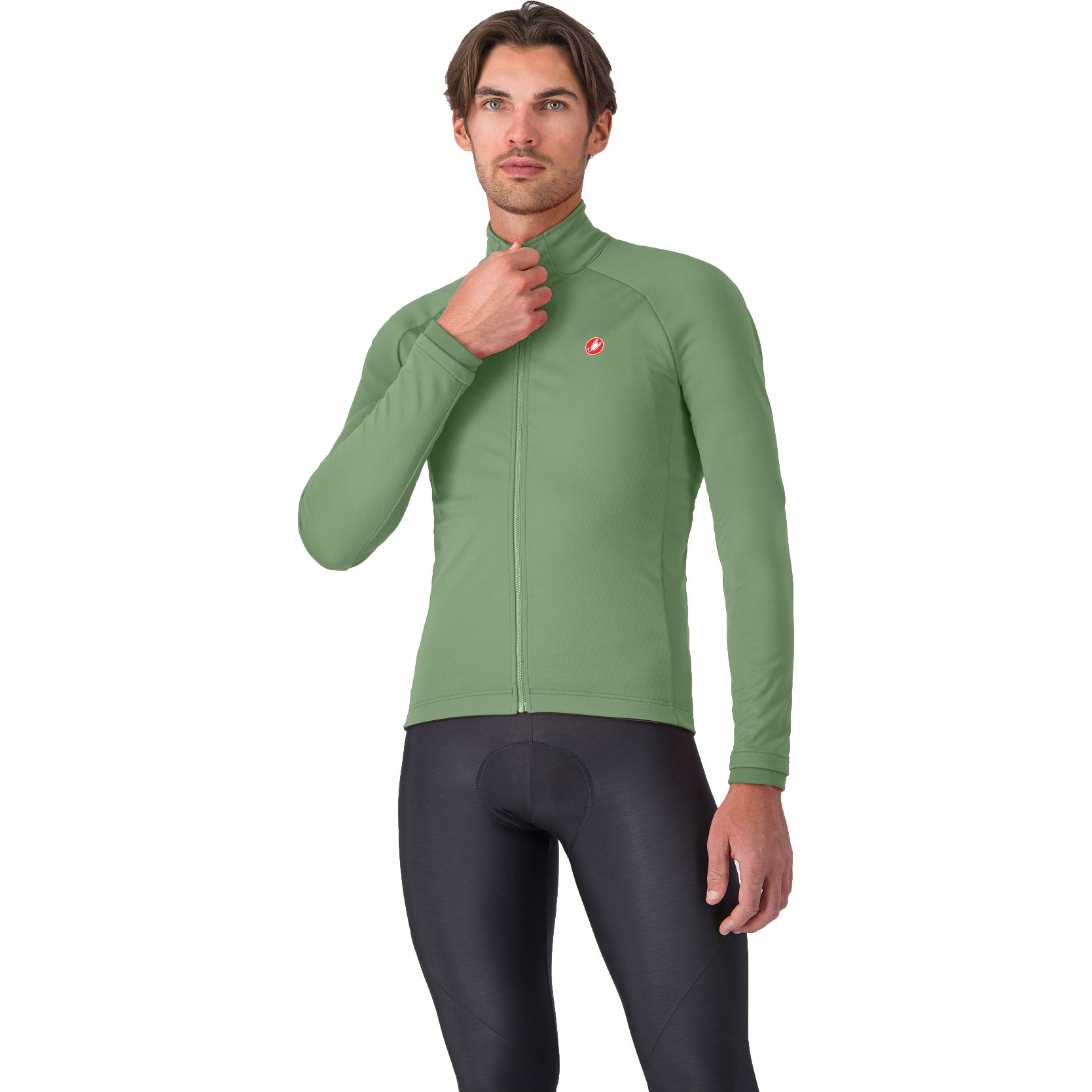 Мужская куртка Castelli Competizione - зеленый перец 354