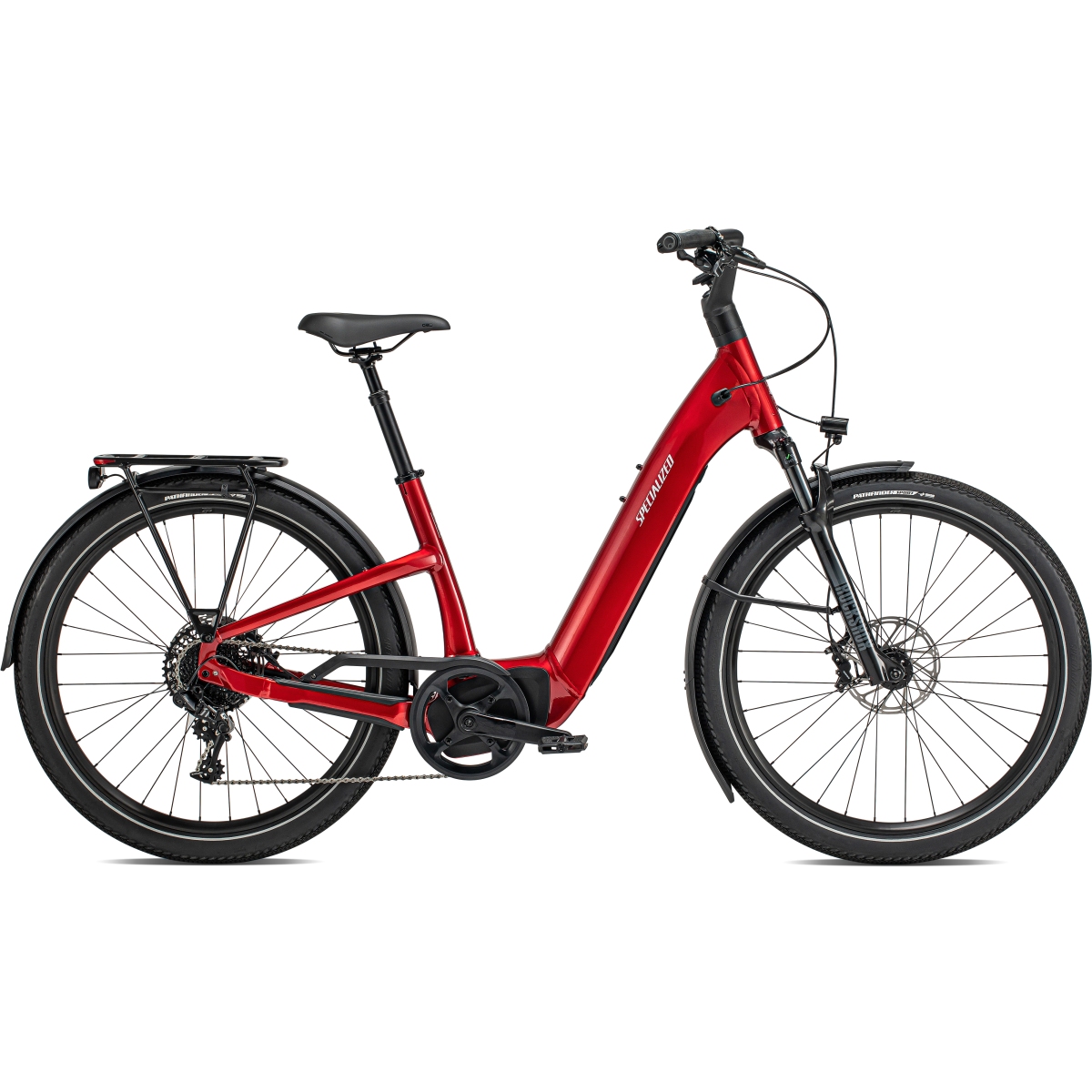 Produktbild von Specialized TURBO COMO 5.0 - Step Trough City E-Bike - 2023 - red tint / silver reflective