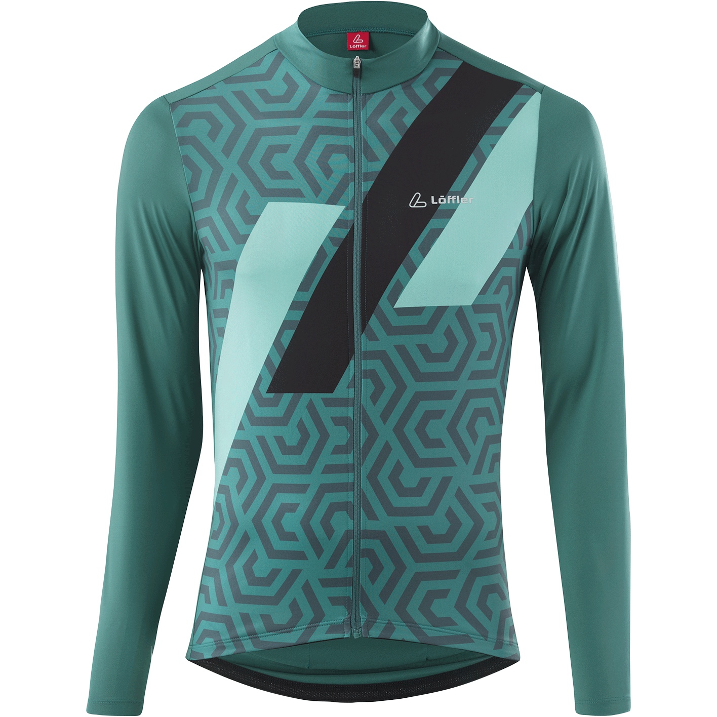 Produktbild von Löffler Celtic Mid Full Zip Bike Langarmtrikot Herren - pine 361