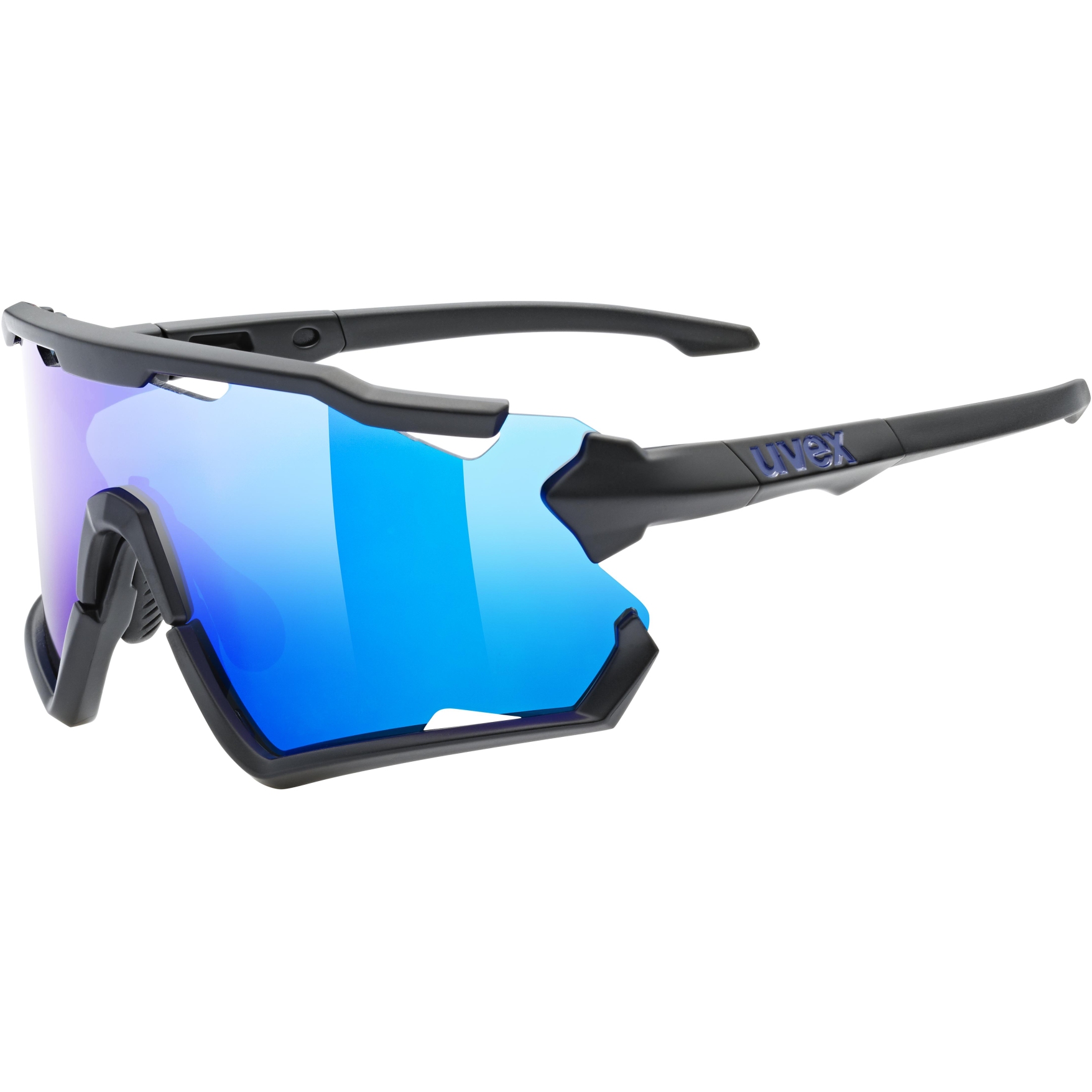 Image of Uvex sportstyle 228 Glasses - black matt/mirror blue