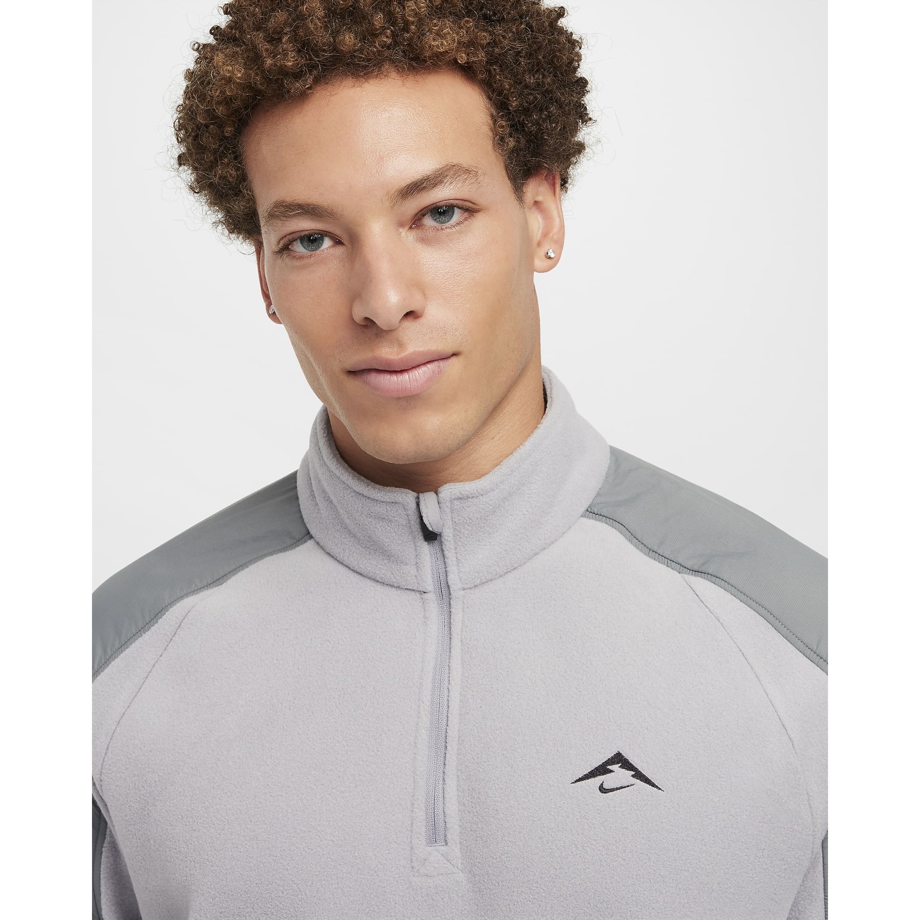 Nike Trail Polartec® 1/4-Zip Fleece Running Top Men - cement grey