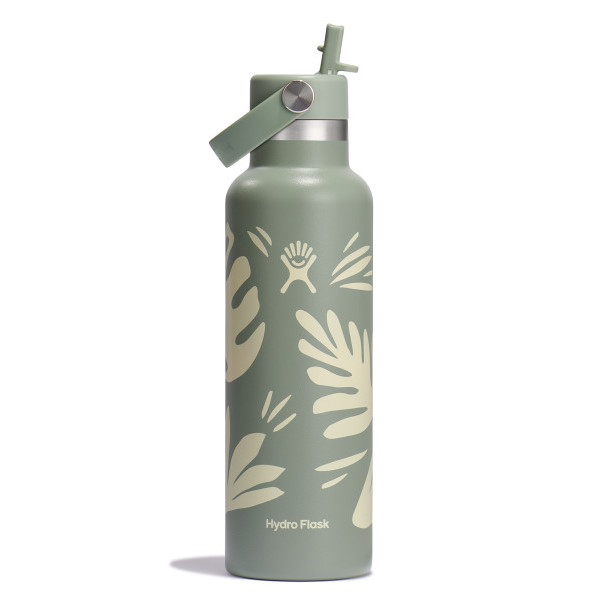 Picture of Hydro Flask 21oz Standard Mouth Insulated Bottle + Flex Straw Cap - 621ml - Botanical Bliss Agave