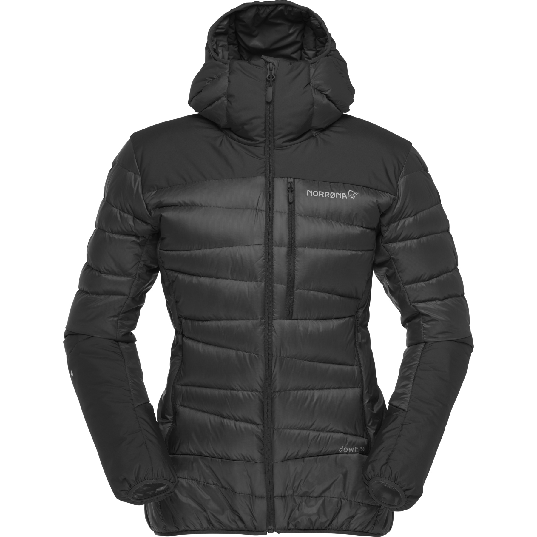 Norrona falketind down750 hood Jacket Women - Caviar