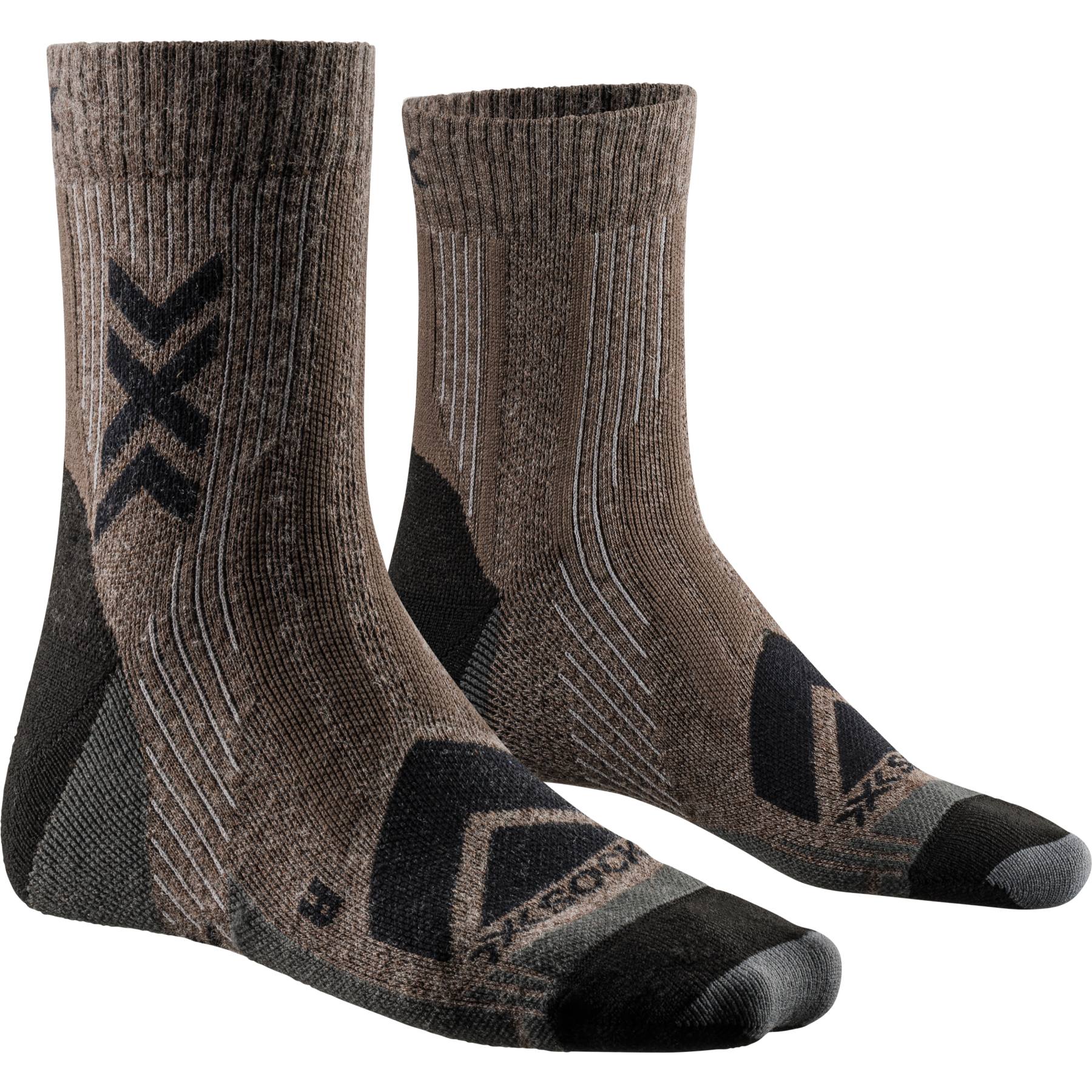 Picture of X-Socks Hike Perform Merino Ankle Socks - brown/black
