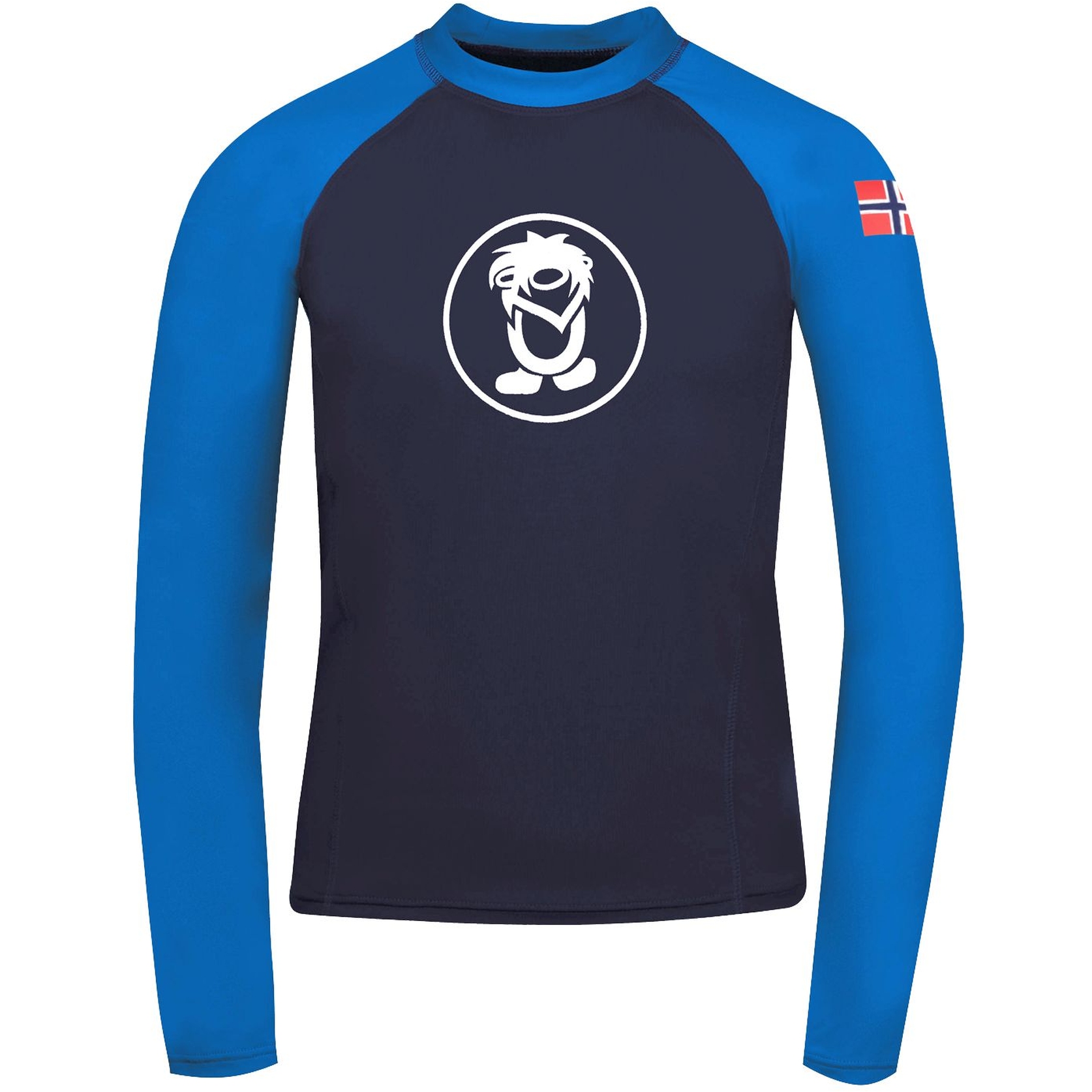 Image of Trollkids Kvalvika Kids Long Sleeve Swim Shirt - Navy/Medium Blue