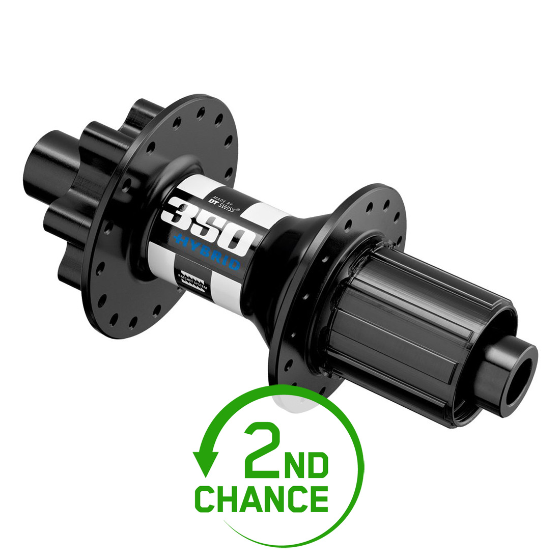 Picture of DT Swiss 350 Hybrid Rear Hub - 6-Bolt - 12x148mm Boost - black - 2nd Choice