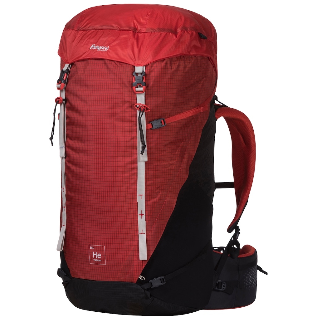 Image of Bergans Helium V5 55L Backpack - red sand/black/aluminium