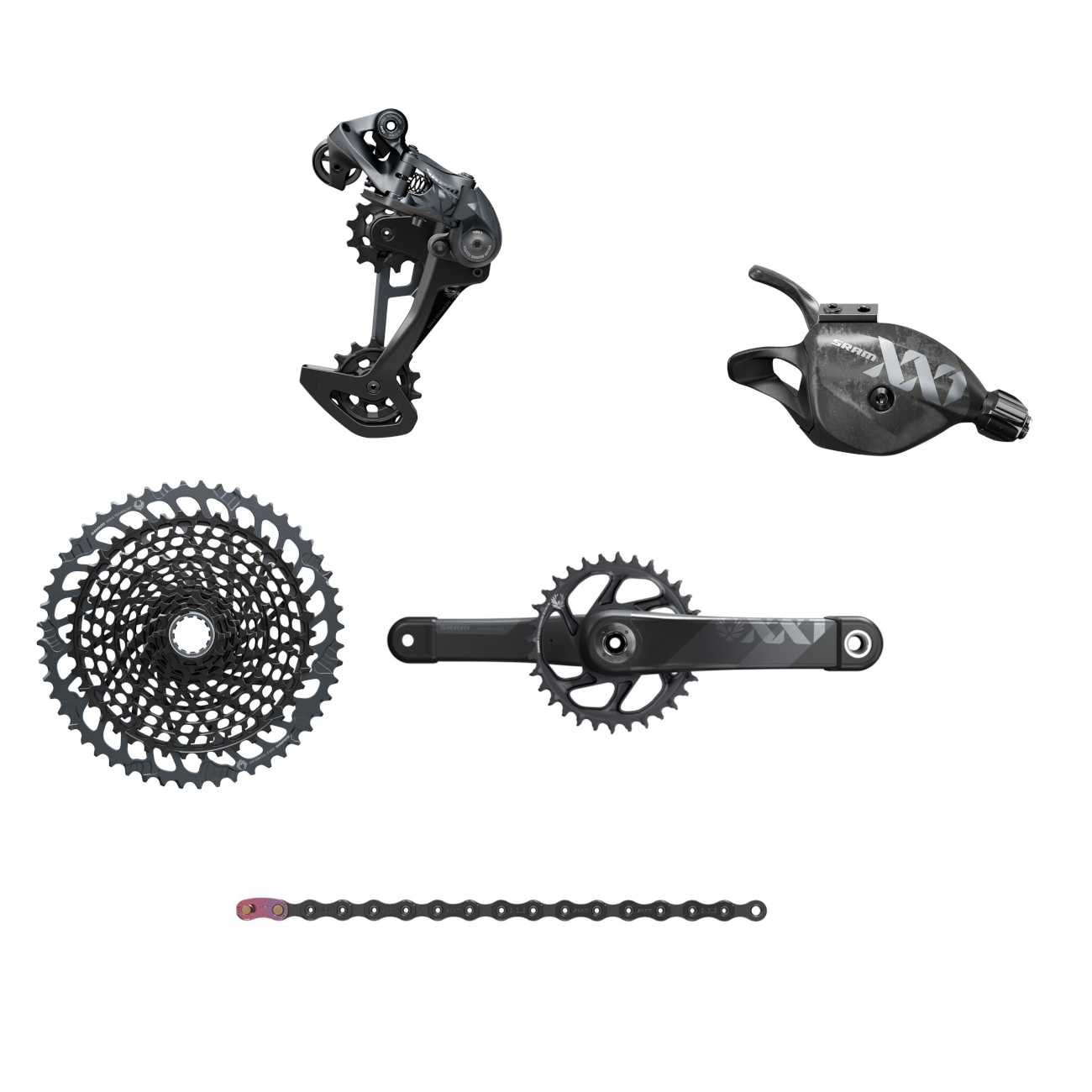 Picture of SRAM XX1 Eagle Boost Groupset - 1x12-speed - Trigger Shifter - 10-52 t. XG-1295 Cassette - black