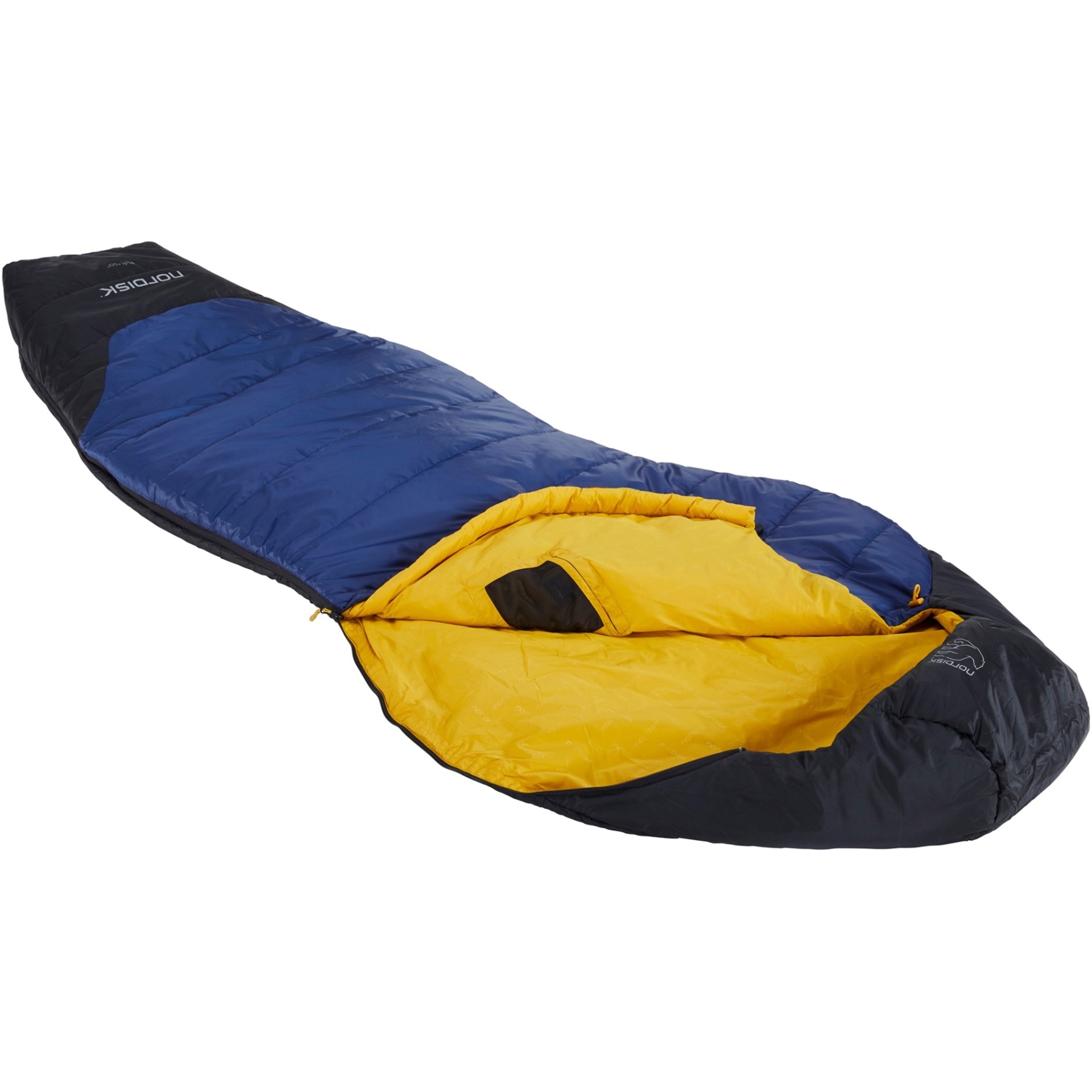Nordisk Puk +10 Curve XL Sleeping Bag - true navy/mustard yellow 