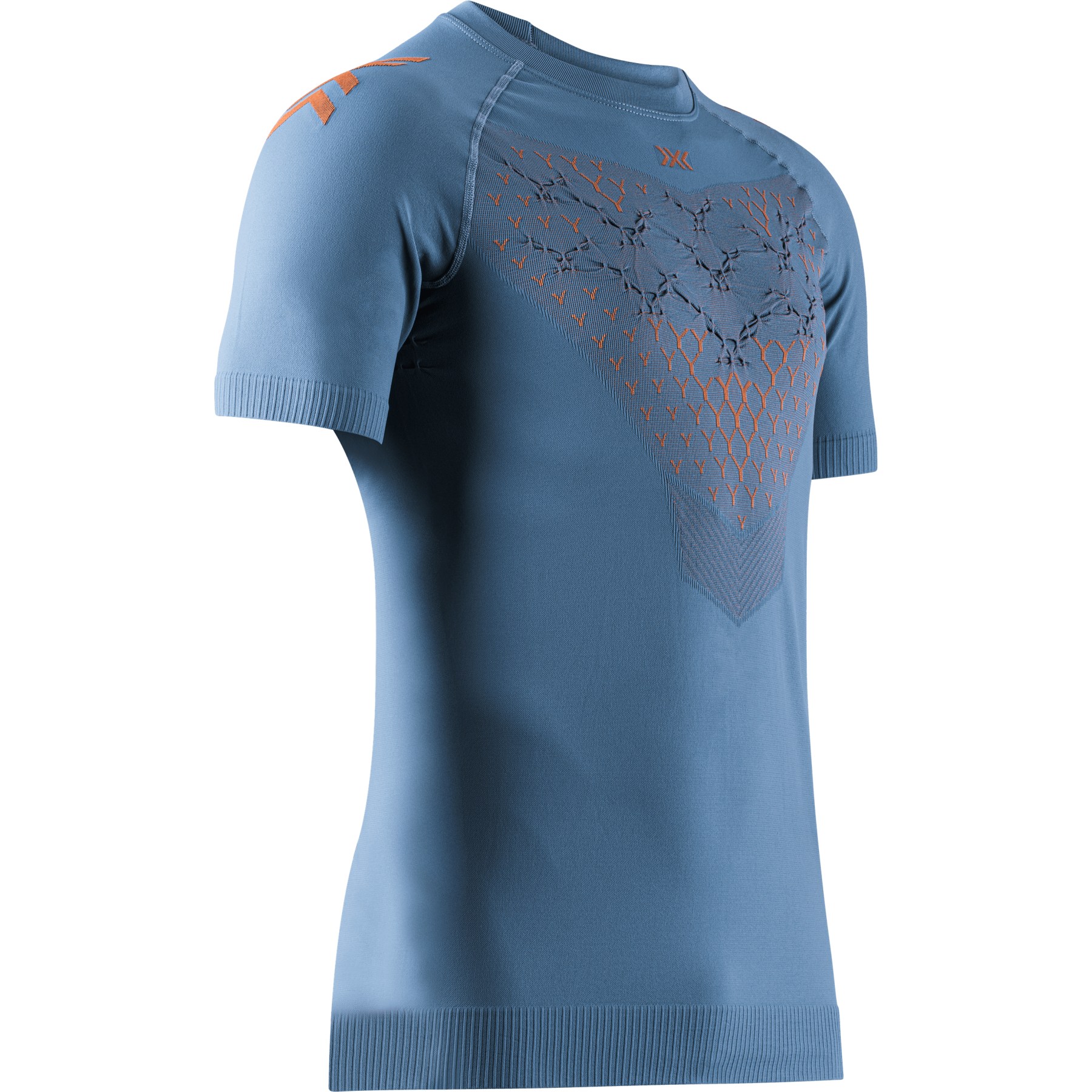 Produktbild von X-Bionic Twyce Laufshirt Herren - mineral blue/orange