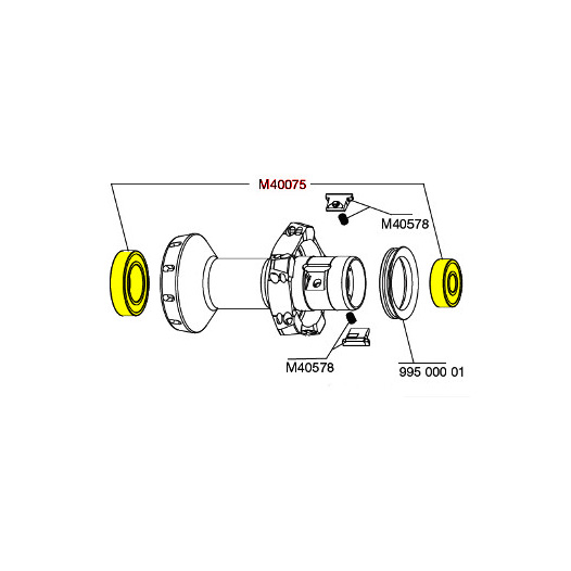 Image of Mavic Hub Bearings for Rear Wheels 608 + 6903 - 8x22x7mm + 17x30x7mm - M40075