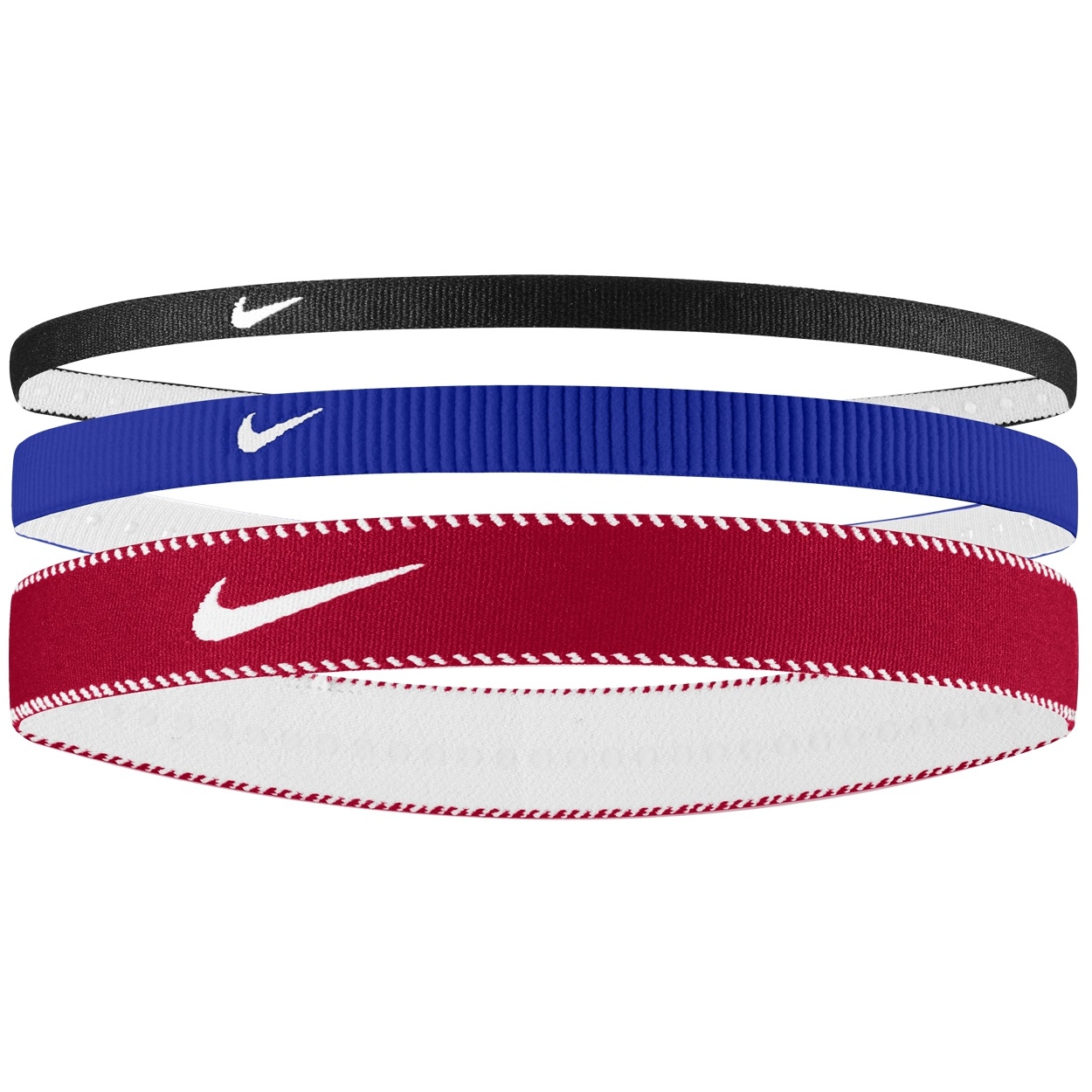 Bild von Nike Flex Classic Mixed Width Haarbänder - 3 Pack - game royal/university red/white 475
