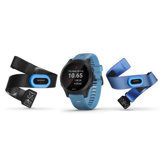 Produktbild von Garmin Forerunner 945 Tri Bundle GPS Smartwatch - schwarz/blau