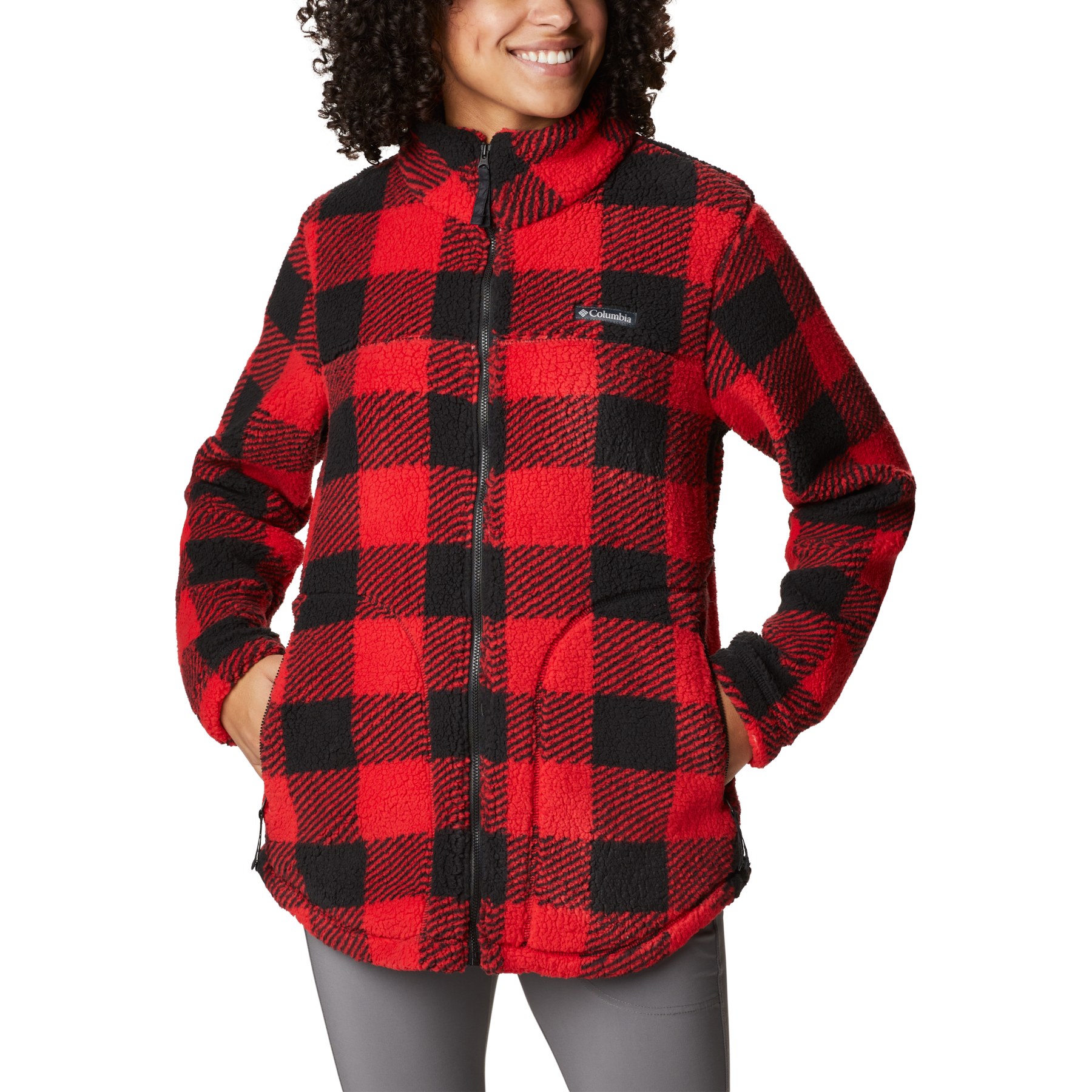 Picture of Columbia West Bend Full Zip Fleece Jacket Women - Red Lily Check Print