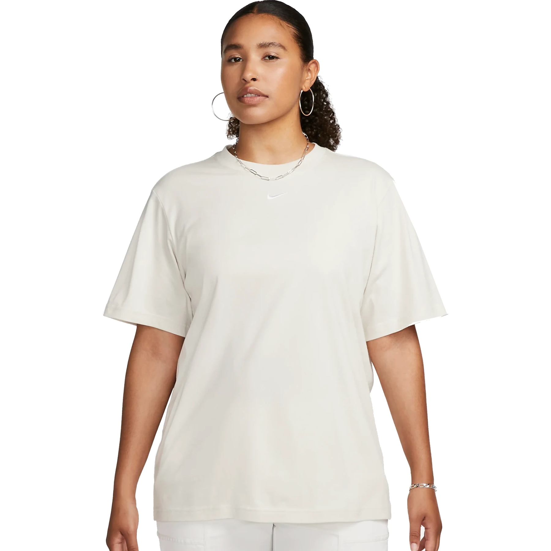 Nike Sportswear Essential Tee Women - lite orewood brown/white FD4149-104